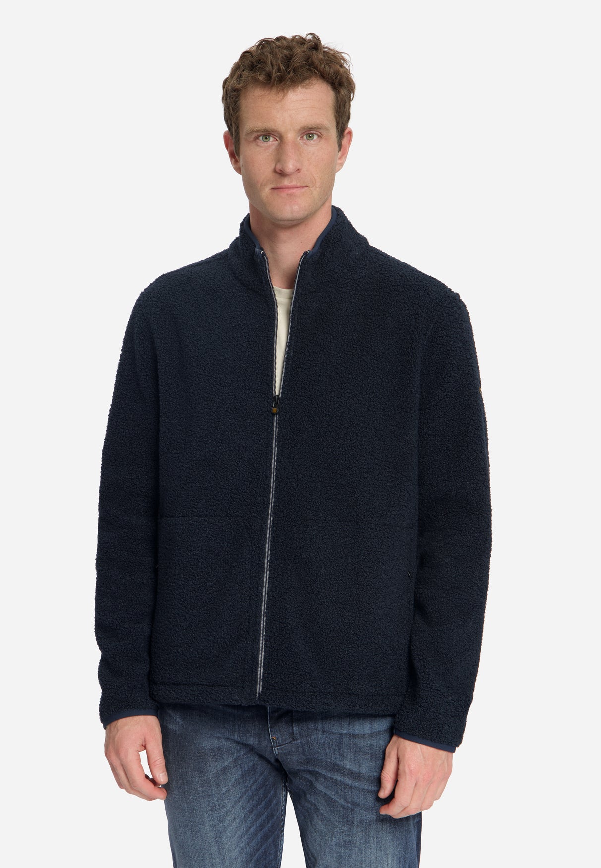 Teddy Zip-Up Sweater | Dark Night