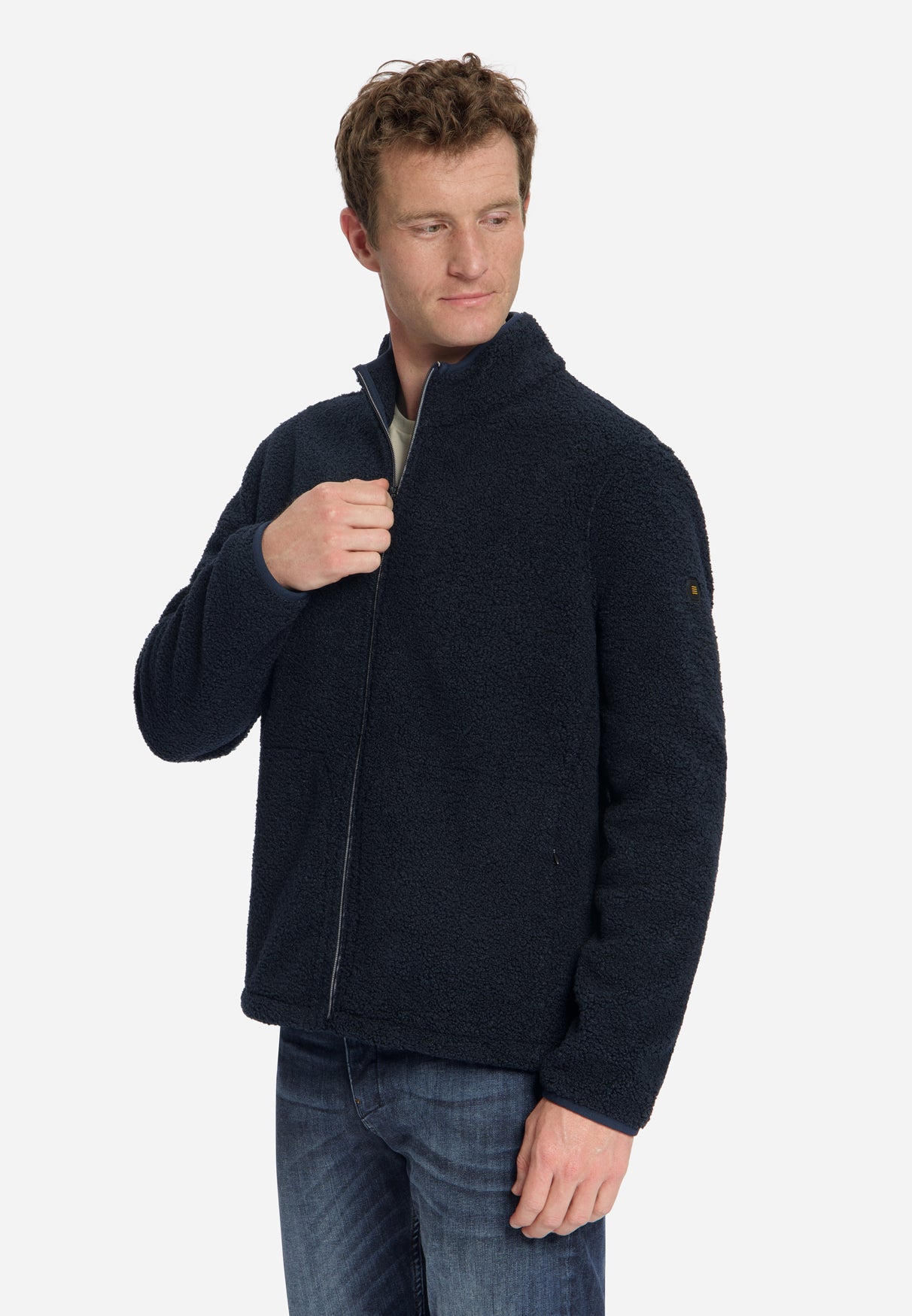 Teddy Zip-Up Sweater | Dark Night