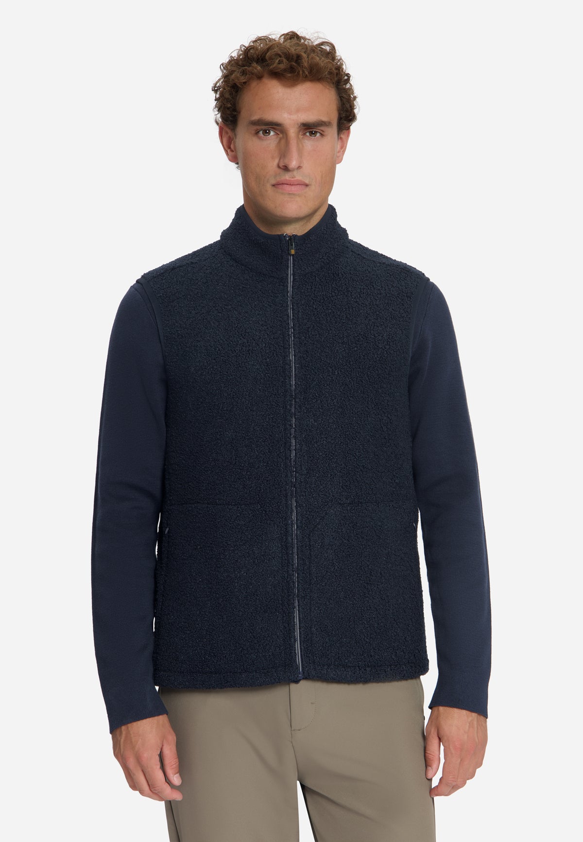 Teddy Zip-Up Vest | Dark Night