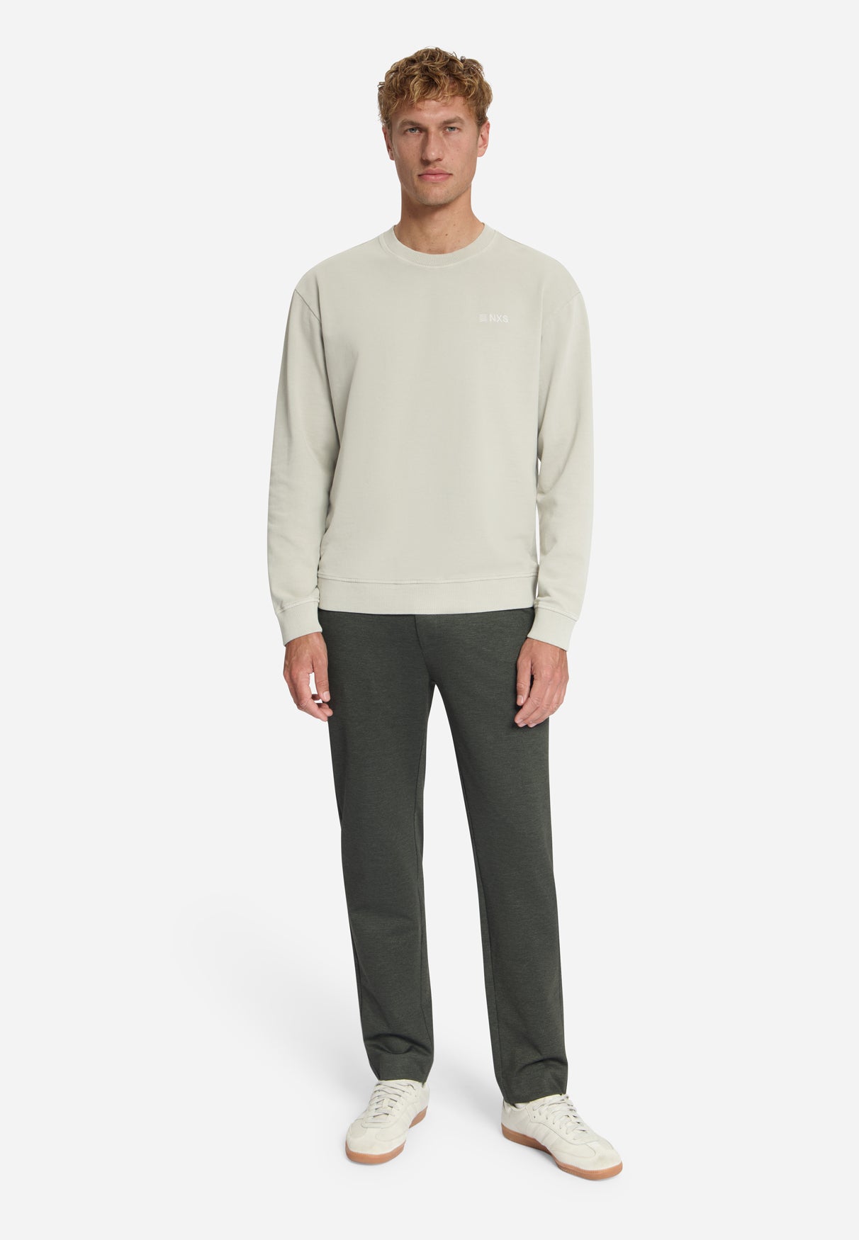 Crew Neck Sweatshirt | Cement