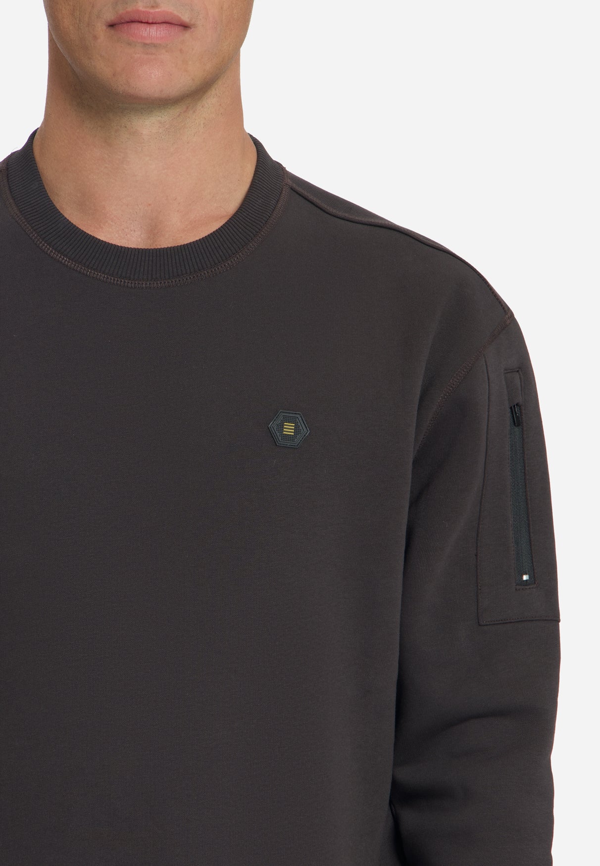 Crew Neck Sweater | Dark Brown