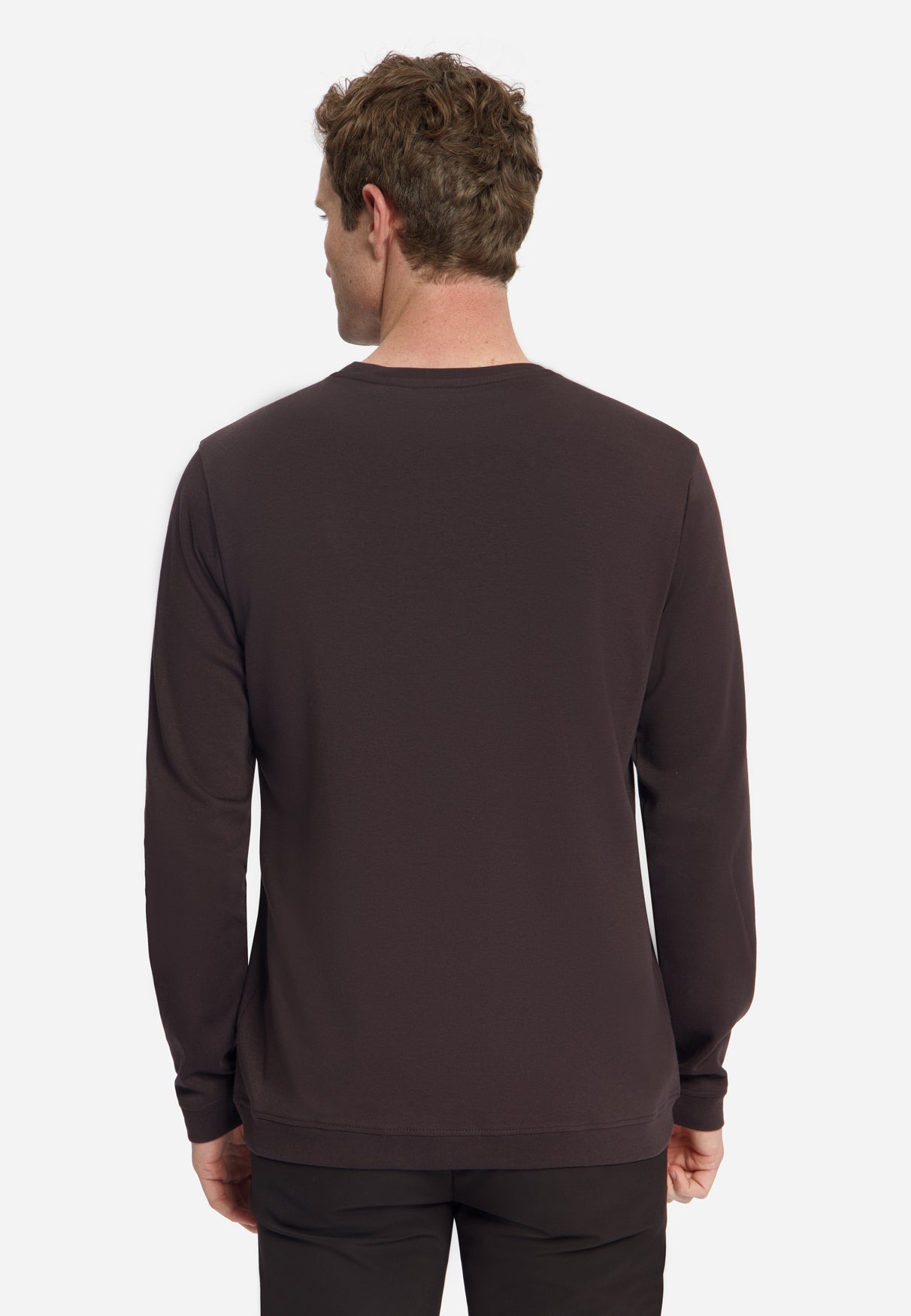 Interlock Long Sleeve T-Shirt | Dark Brown