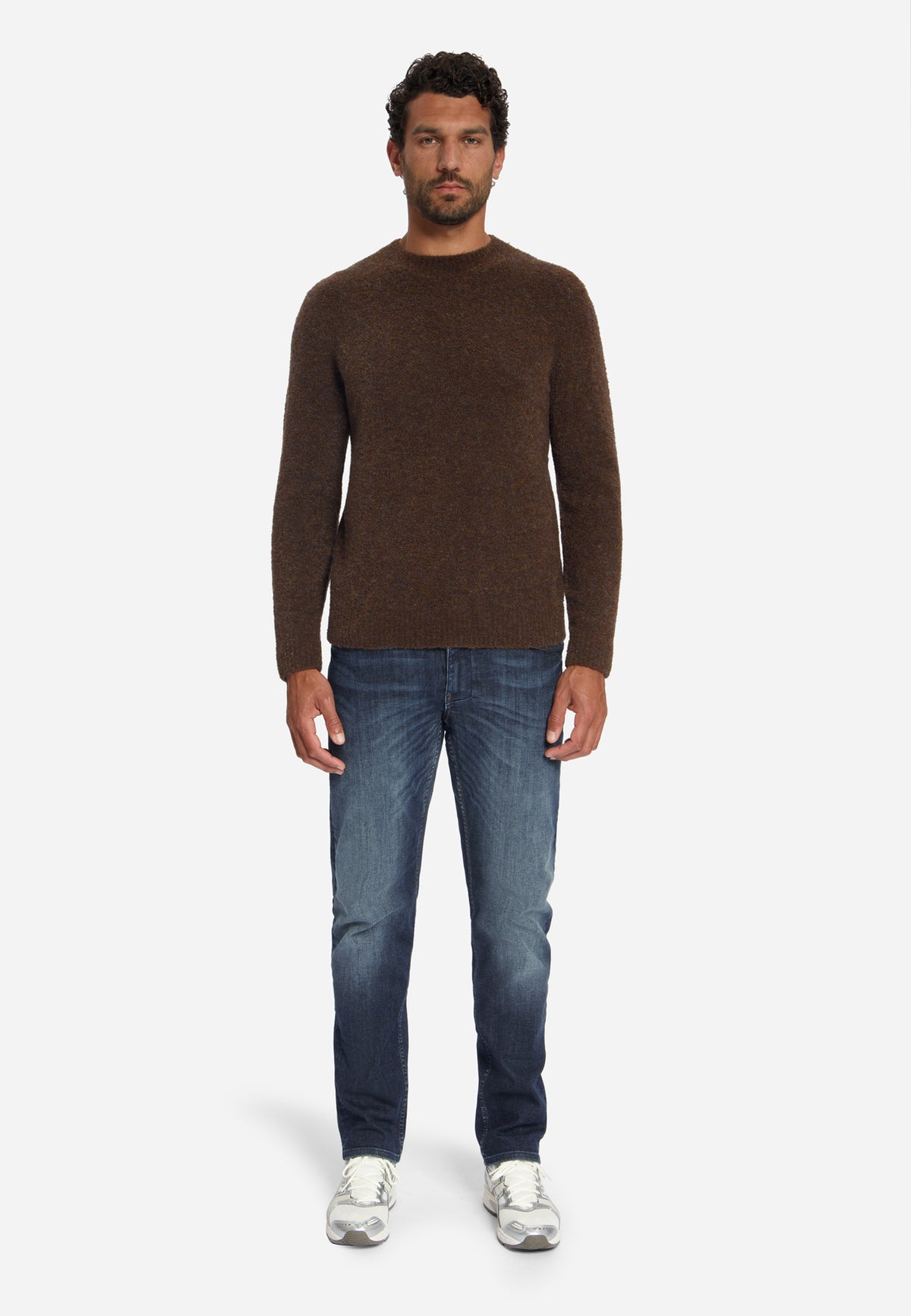 Soft Melange Jumper | Dark Brown