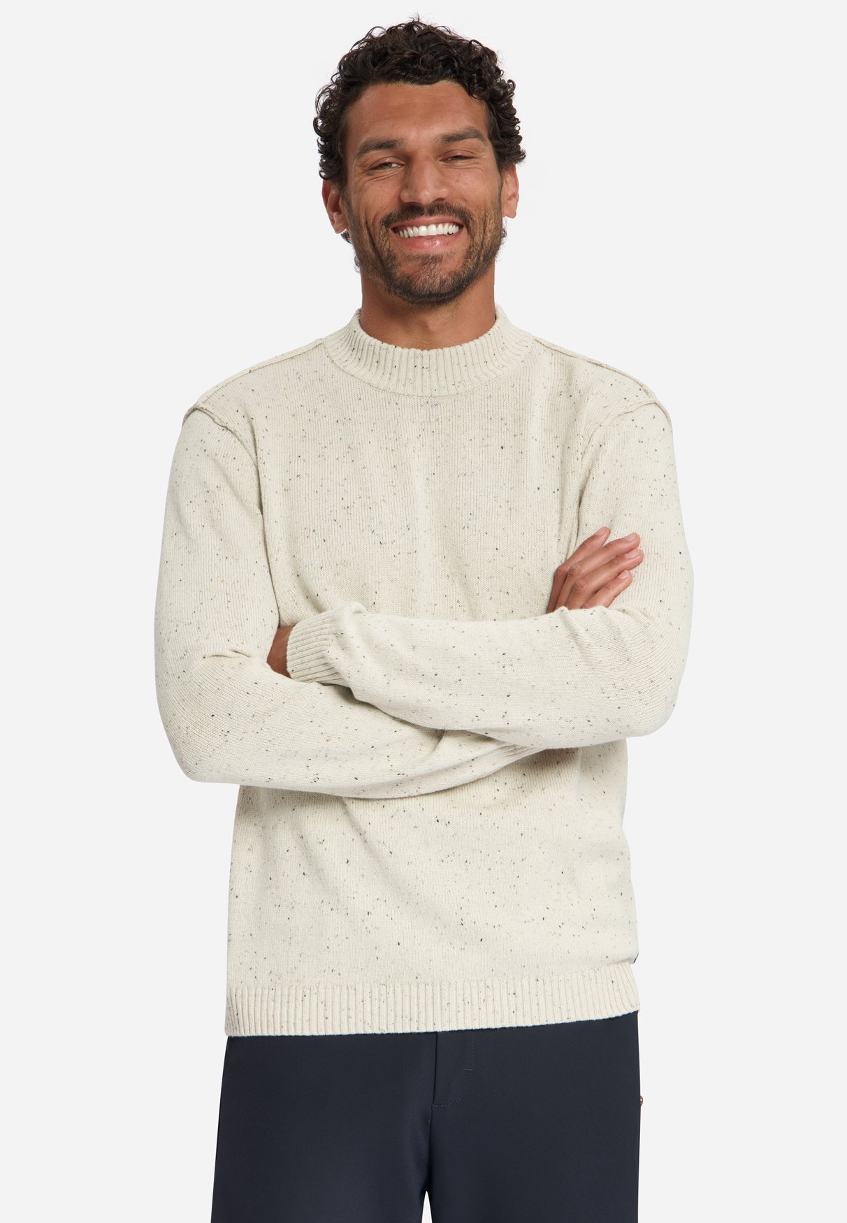 Tweed Knit Jumper | Stone