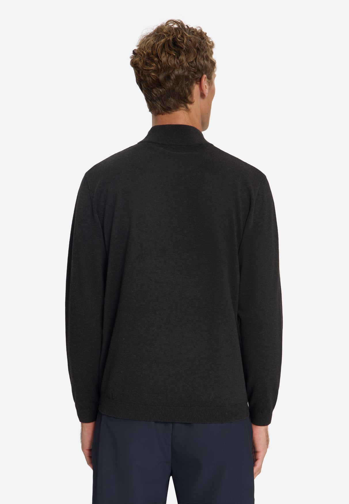 Fine Knit Turtleneck Jumper | Dark Brown