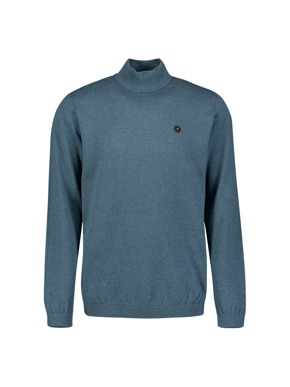 Fine Knit Turtleneck Jumper | Shadow Blue