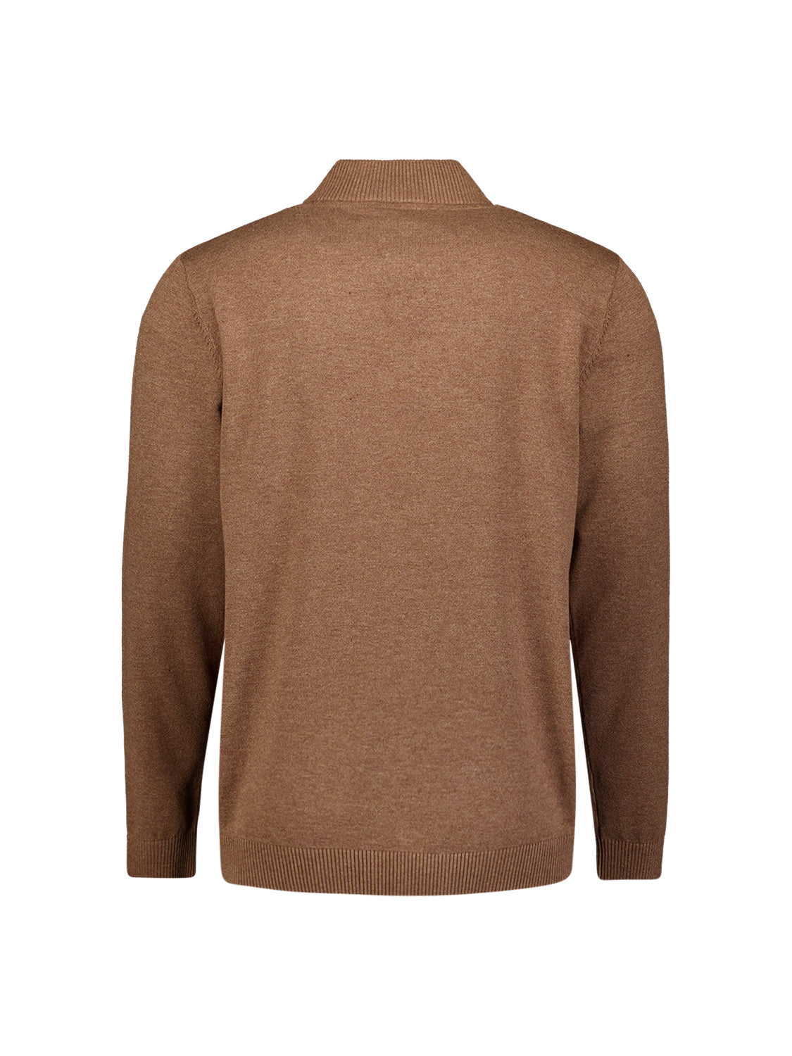 Button Neck Jumper | Light Brown