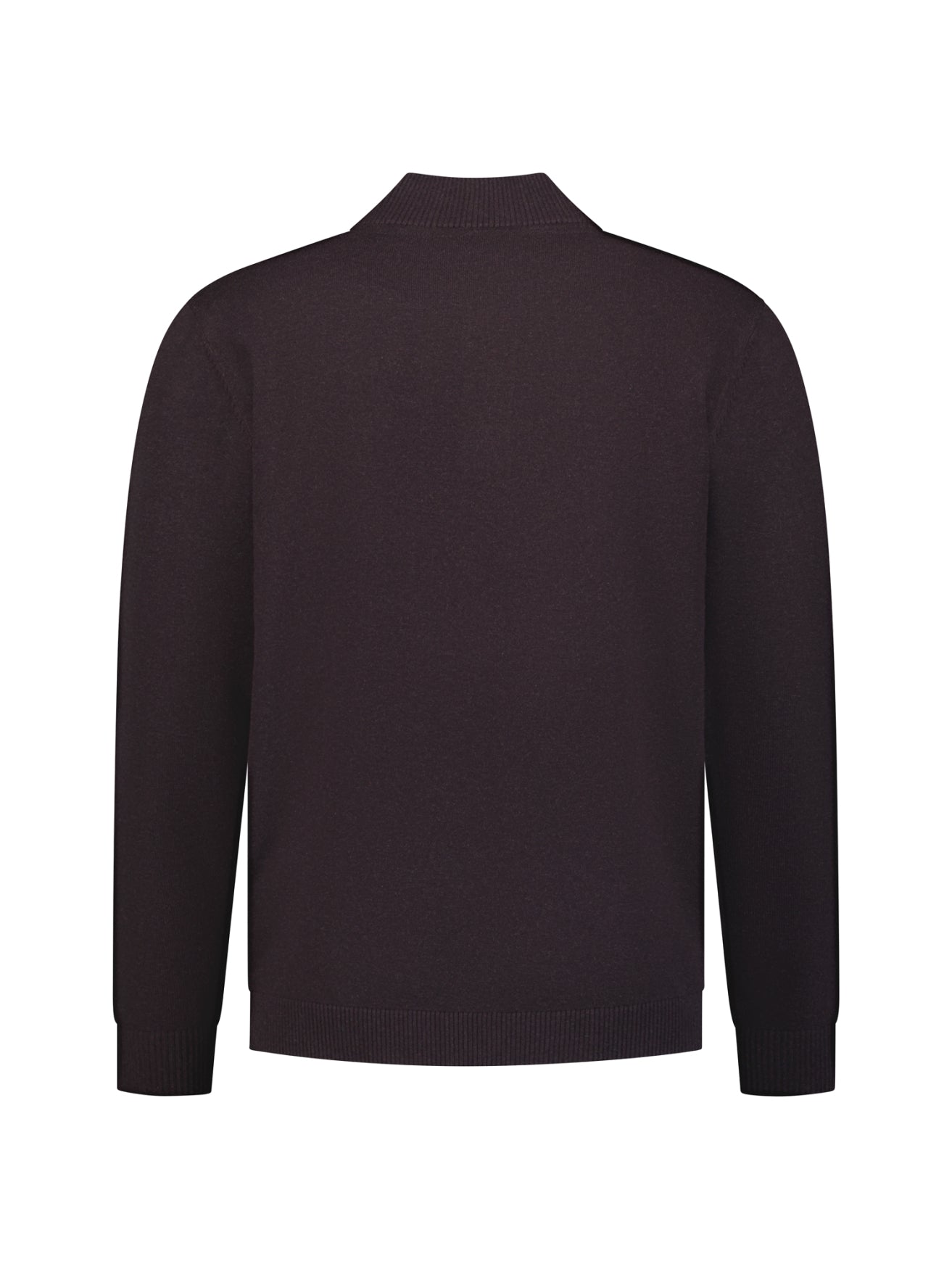 Button Neck Jumper | Dark Brown