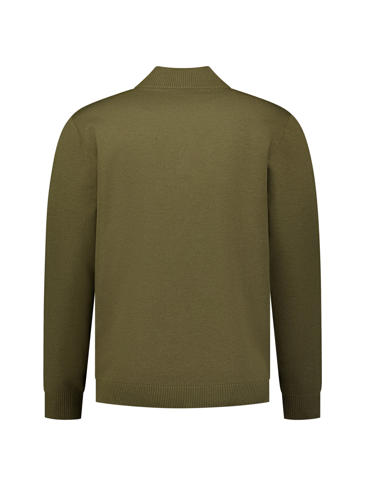 Button Neck Jumper | Moss