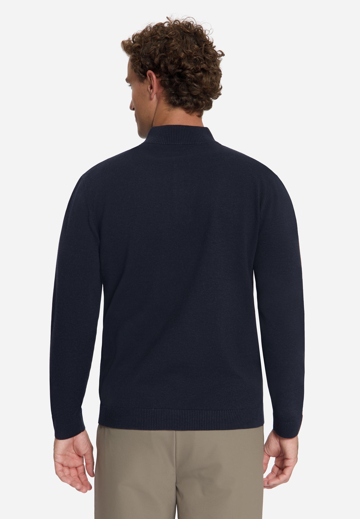 Button Neck Jumper | Dark Night