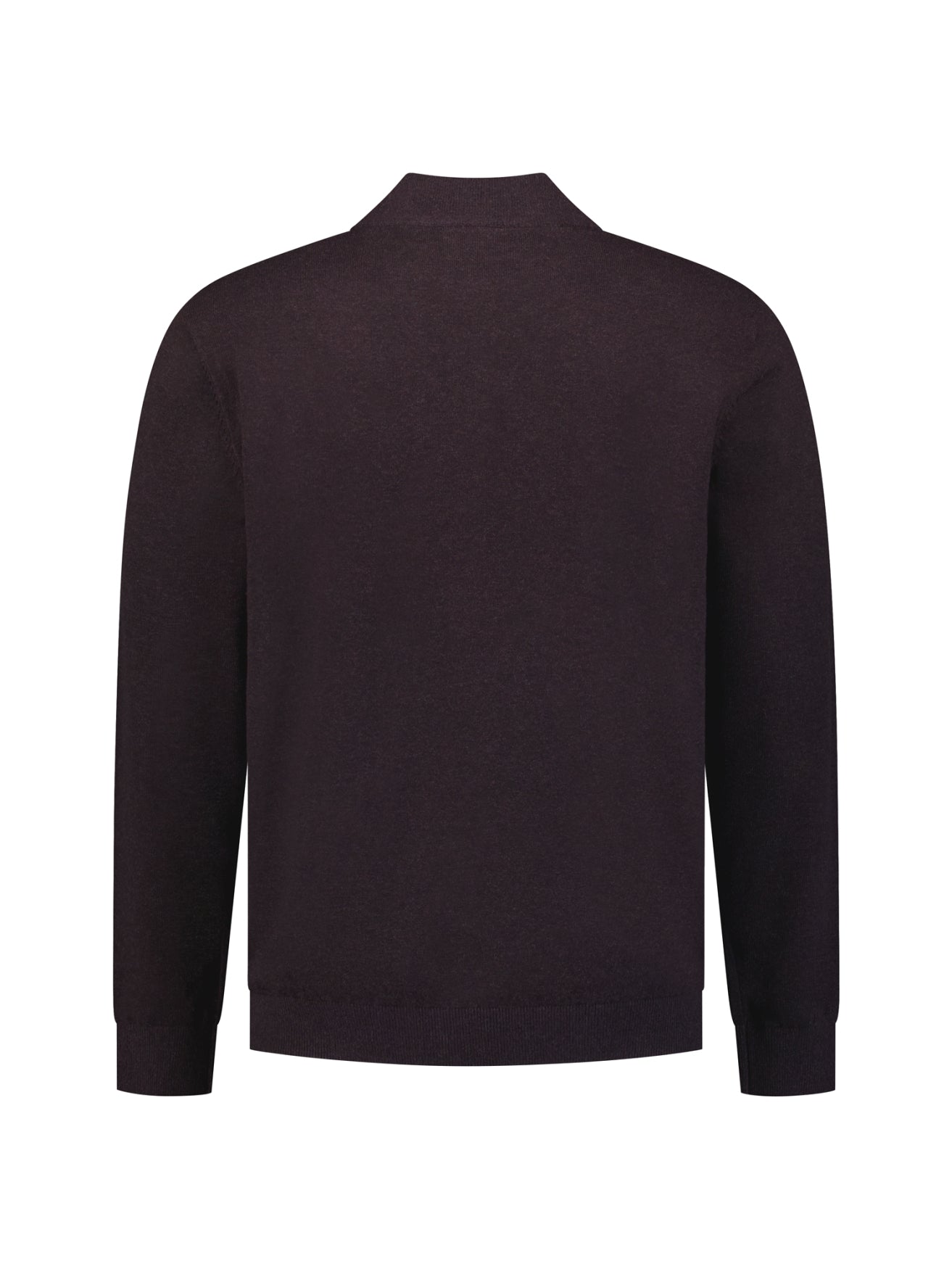 Half-Zip Melange Jumper | Dark Brown