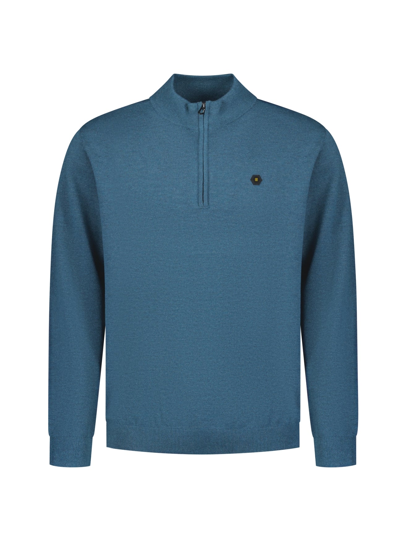 Half-Zip Melange Jumper | Shadow Blue