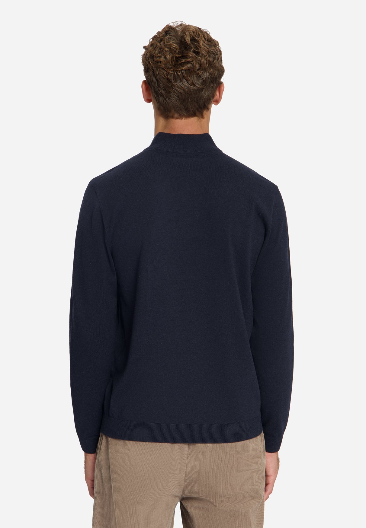 Half-Zip Melange Jumper | Dark Night