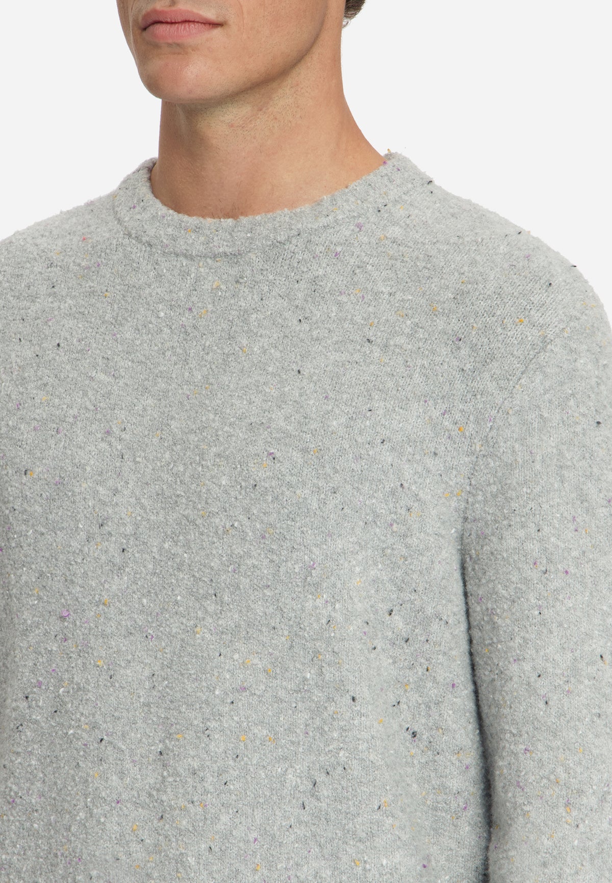 Tweed Look Jumper | Grey Melange