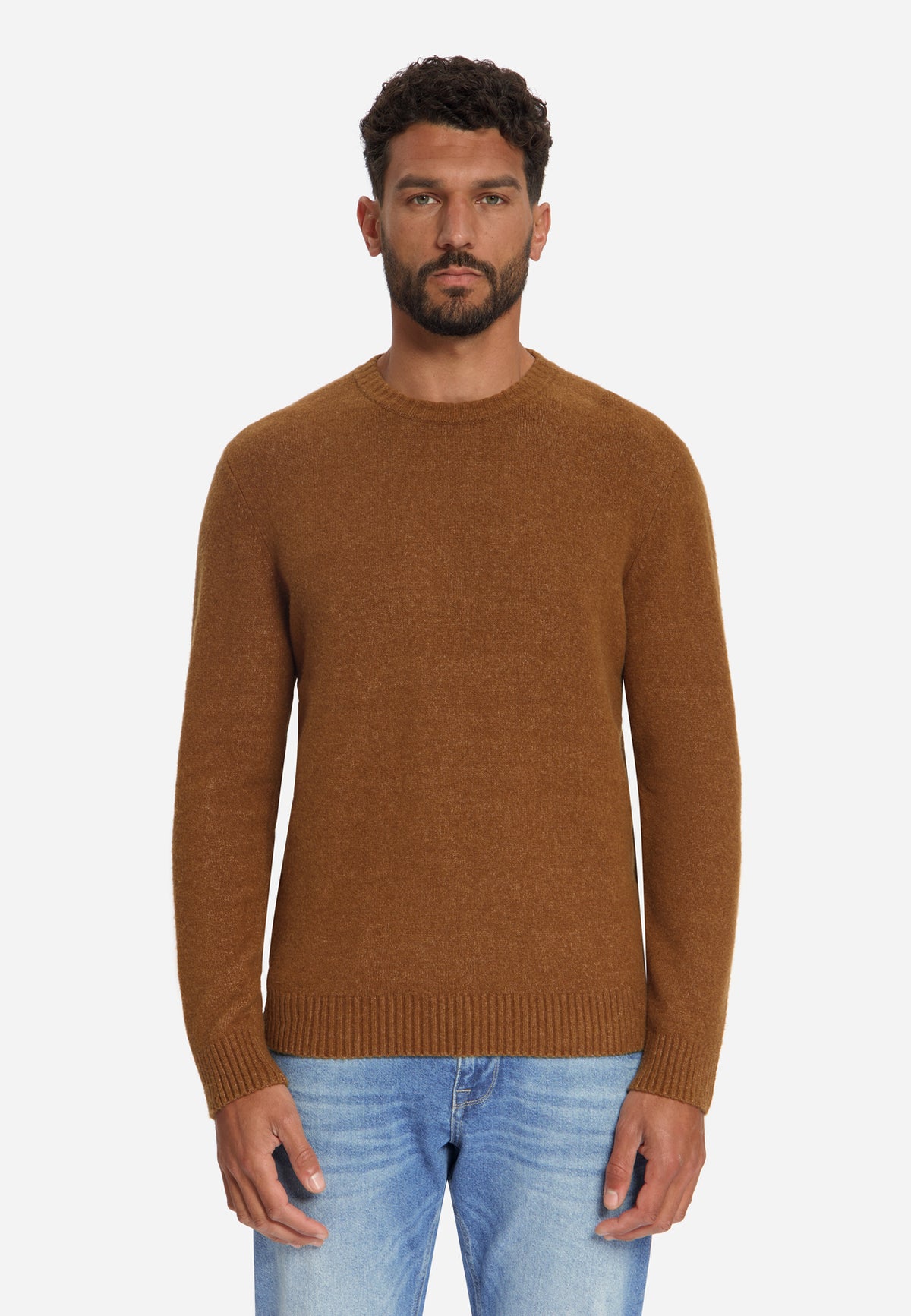 Lightweight Melange Jumper | Caramel
