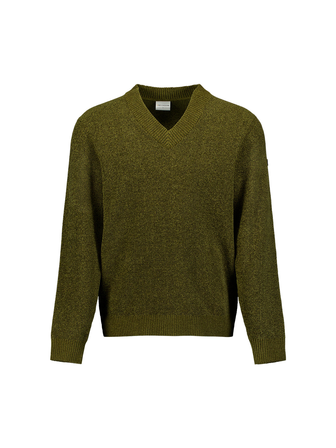 Soft V-Neck Jumper | Moss