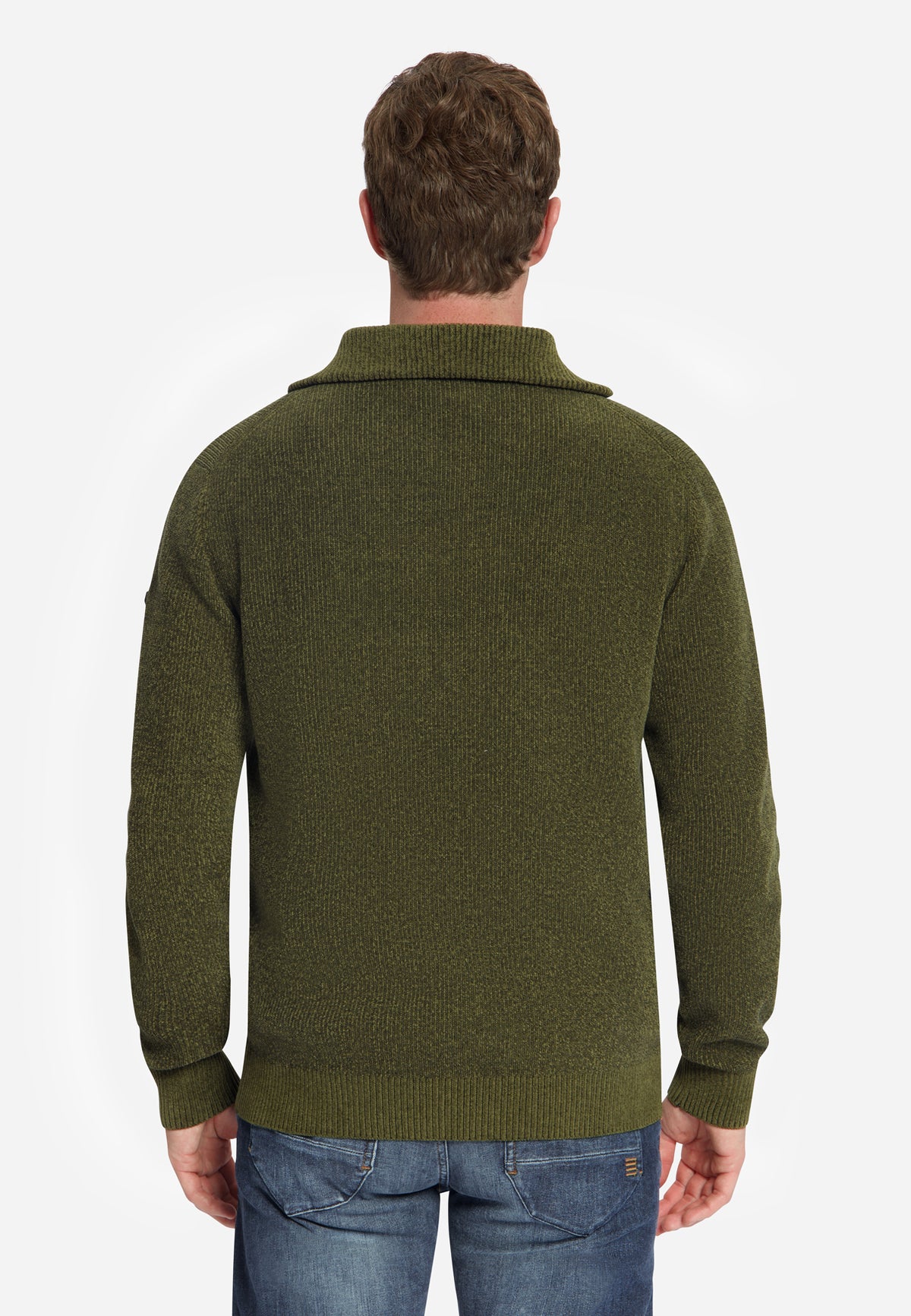 Soft Half-Zip Jumper | Moss