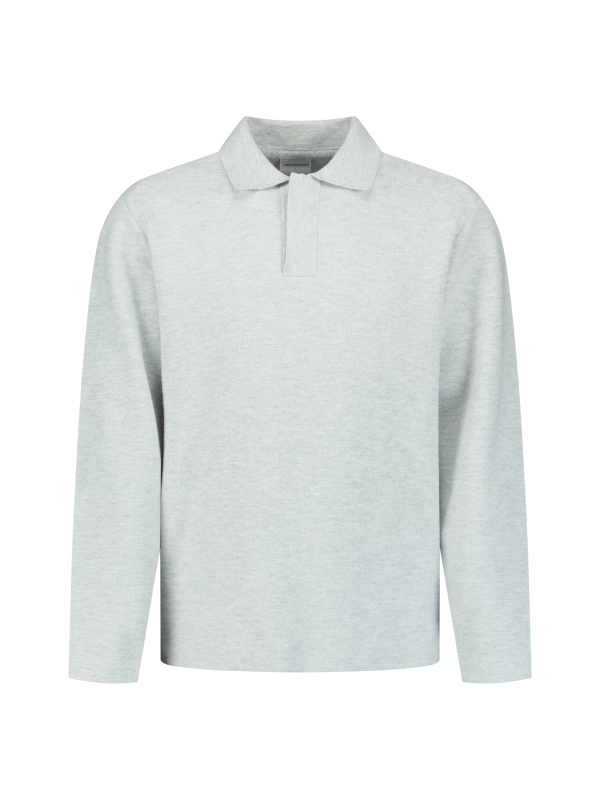 Soft Touch Polo Jumper | Light Grey Melange