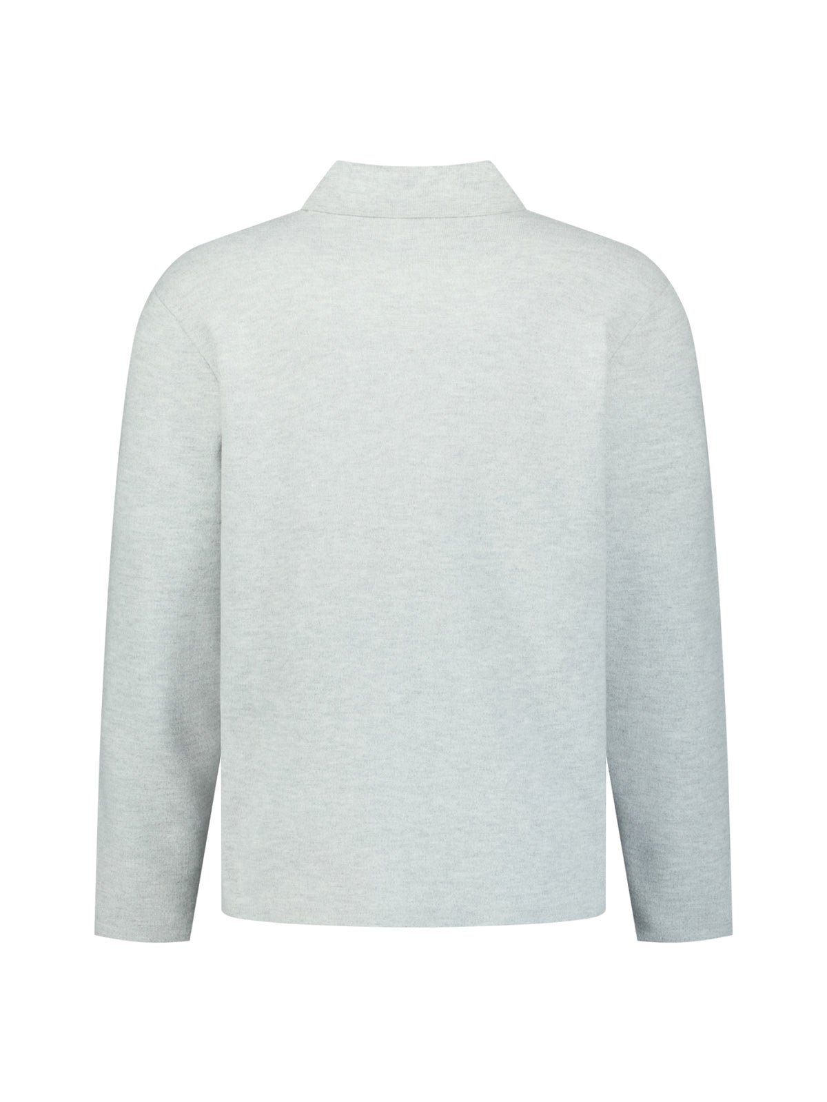 Soft Touch Polo Jumper | Light Grey Melange