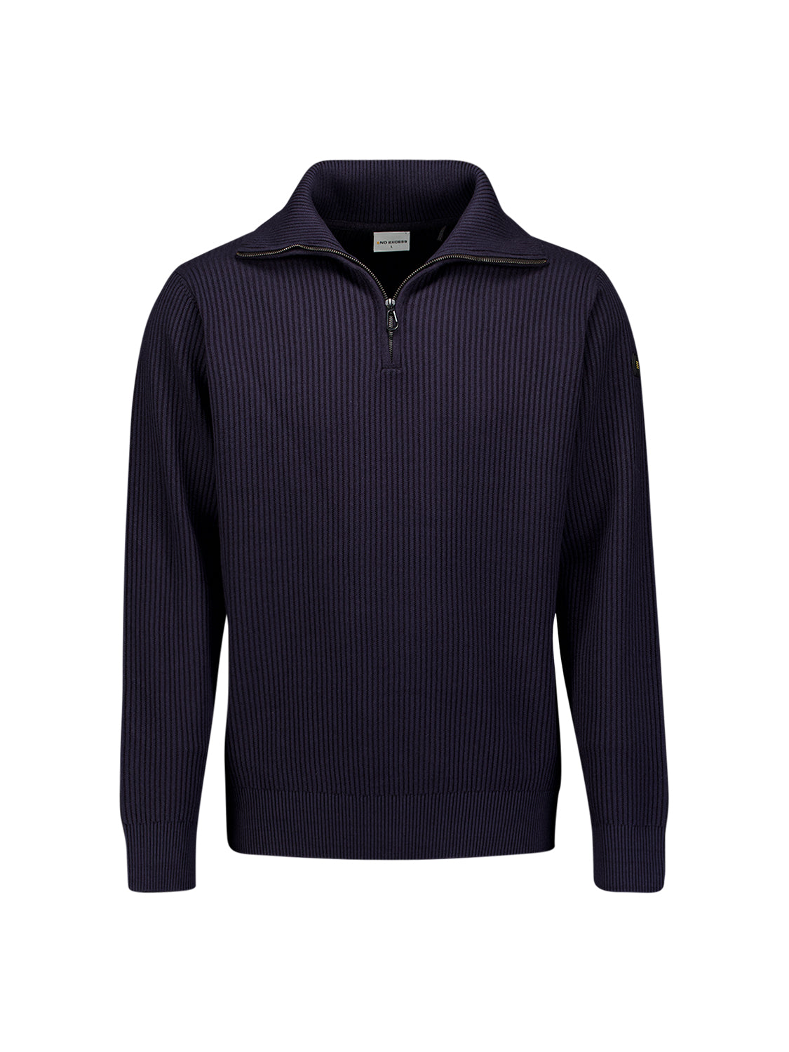Ribbed Half Zip Jumper | Dark Night