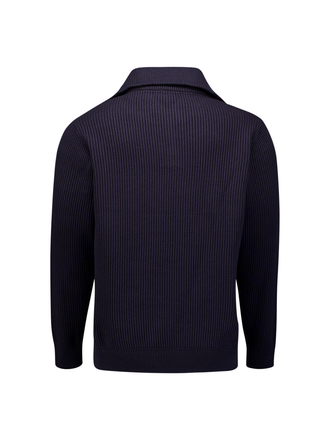 Ribbed Half Zip Jumper | Dark Night
