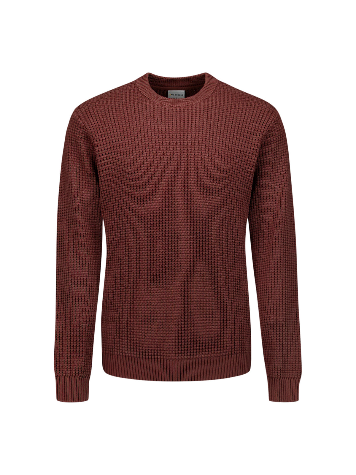 Textured Crew Neck Jumper | Cayenne
