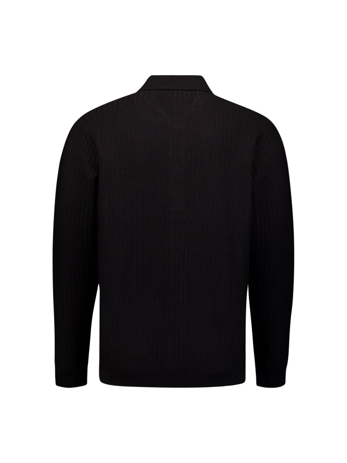 Textured Button Cardigan | Black