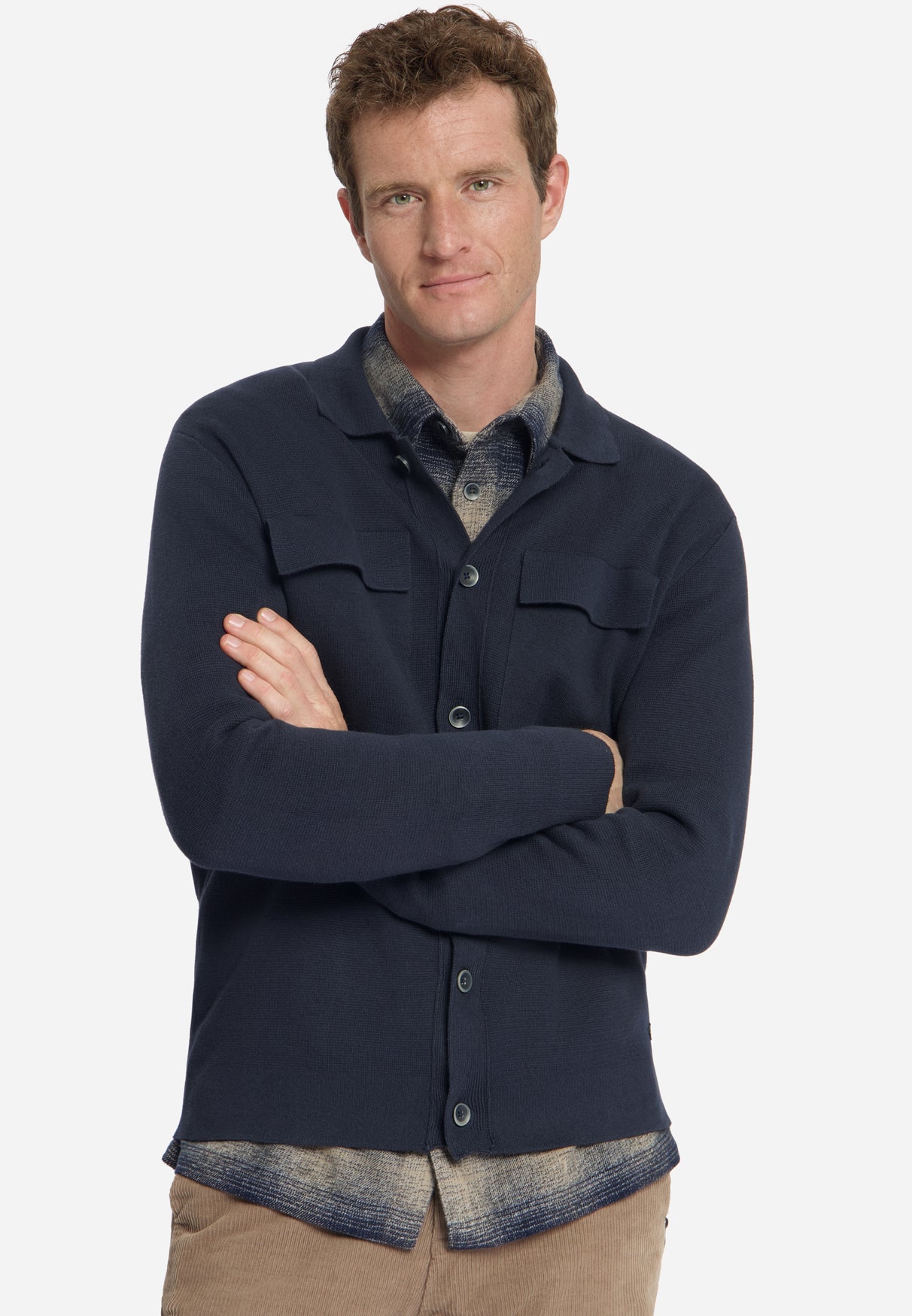 Cardigan Full Button Heavy Knit | Dark Night