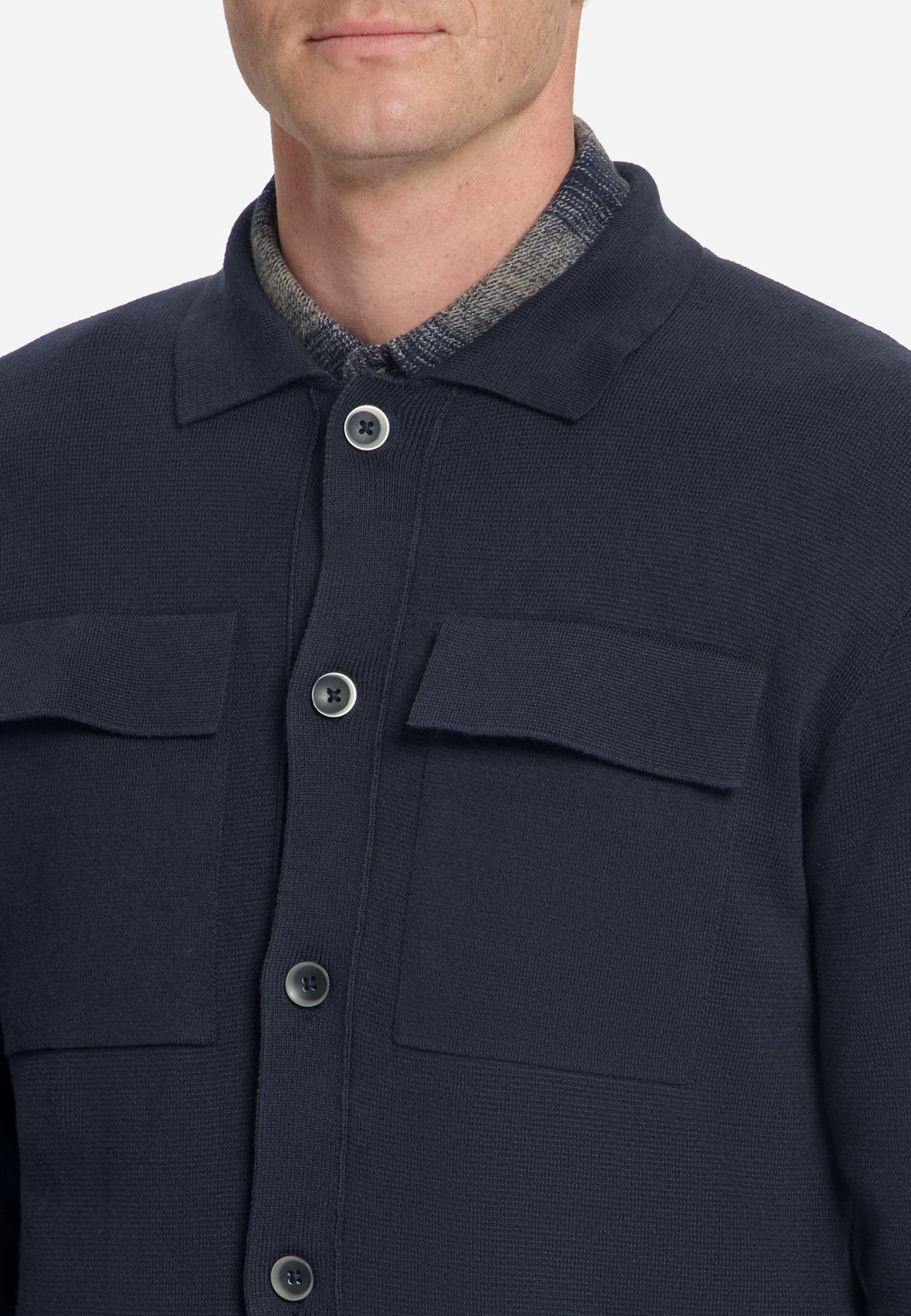 Cardigan Full Button Heavy Knit | Dark Night