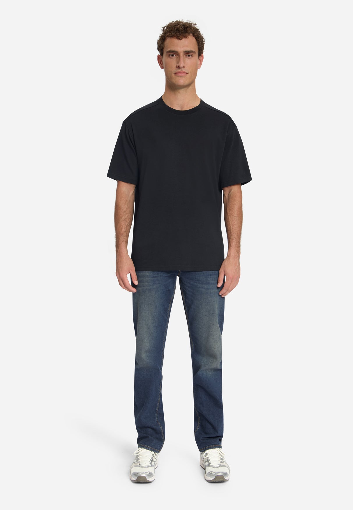 T-Shirt Crewneck Solid Heavy Interlock | Black