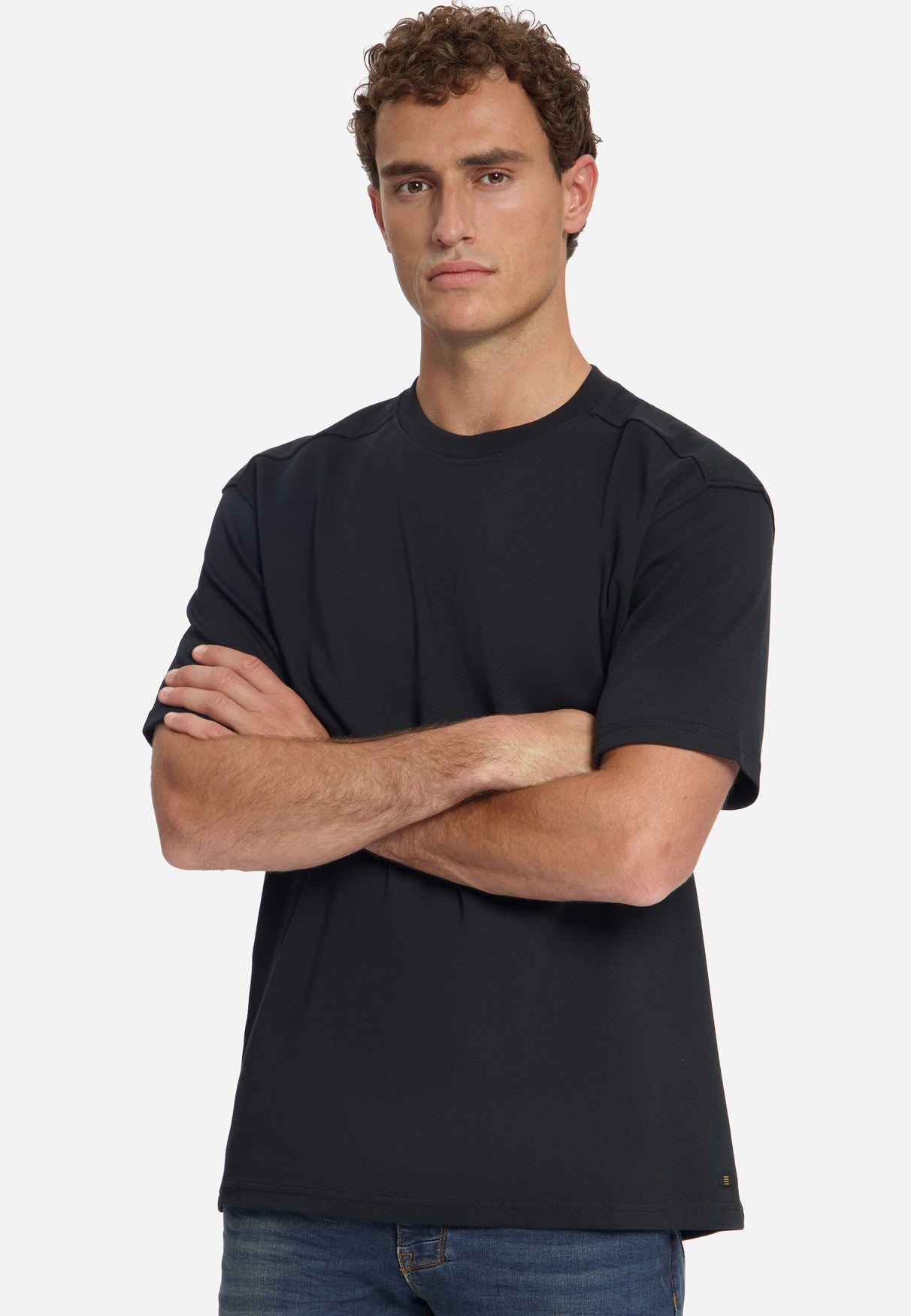 T-Shirt Crewneck Solid Heavy Interlock | Black