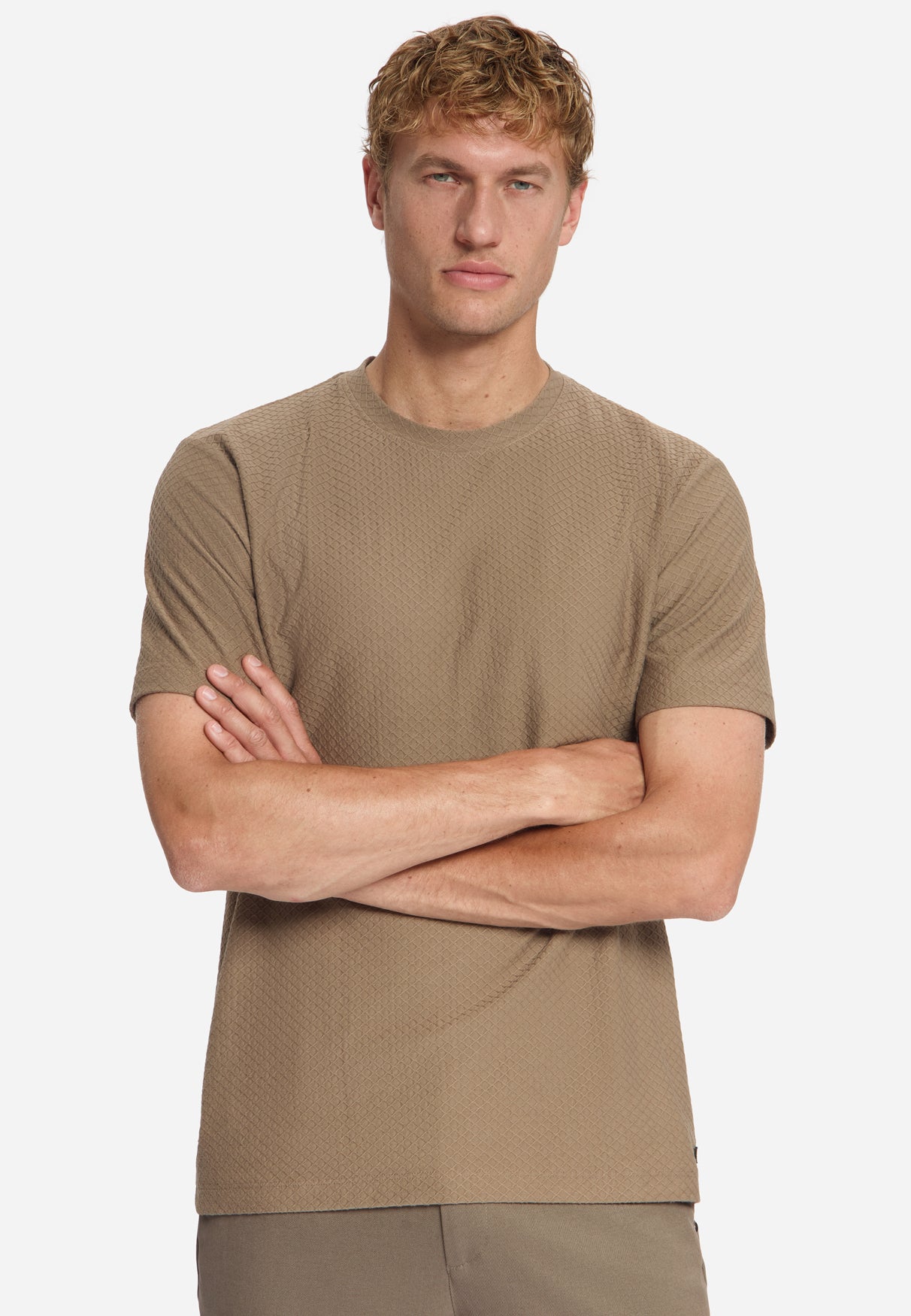 Textured T-Shirt | Light Brown
