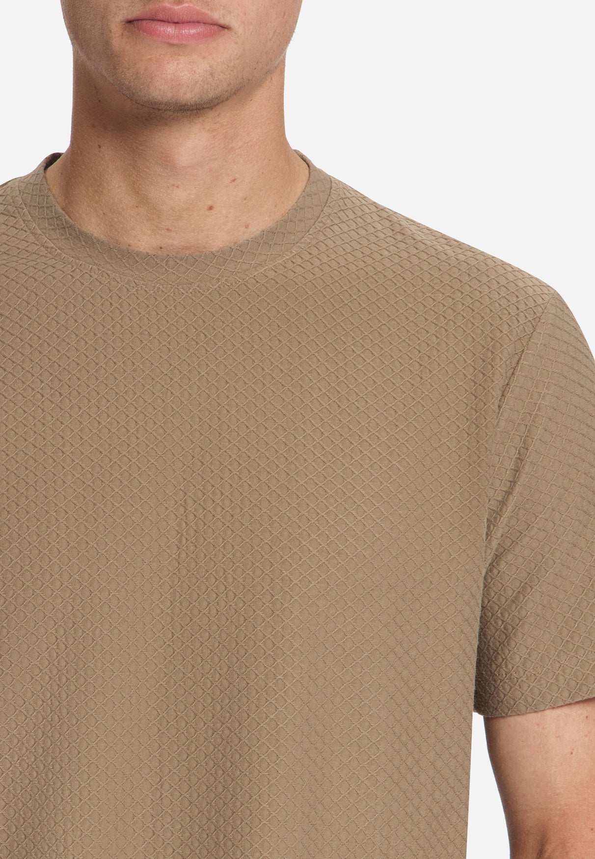 Textured T-Shirt | Light Brown