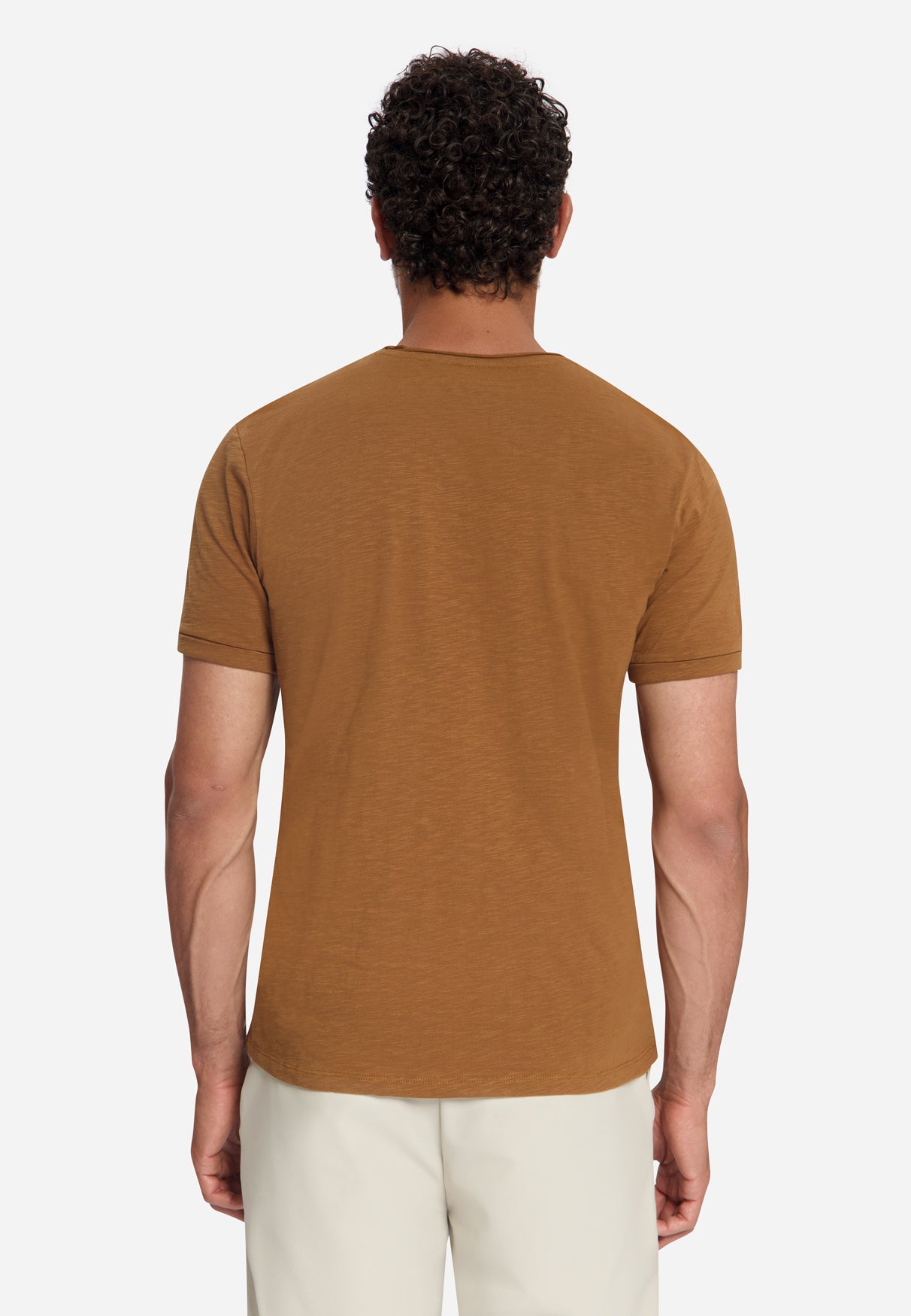 Cotton Slub T-Shirt | Caramel
