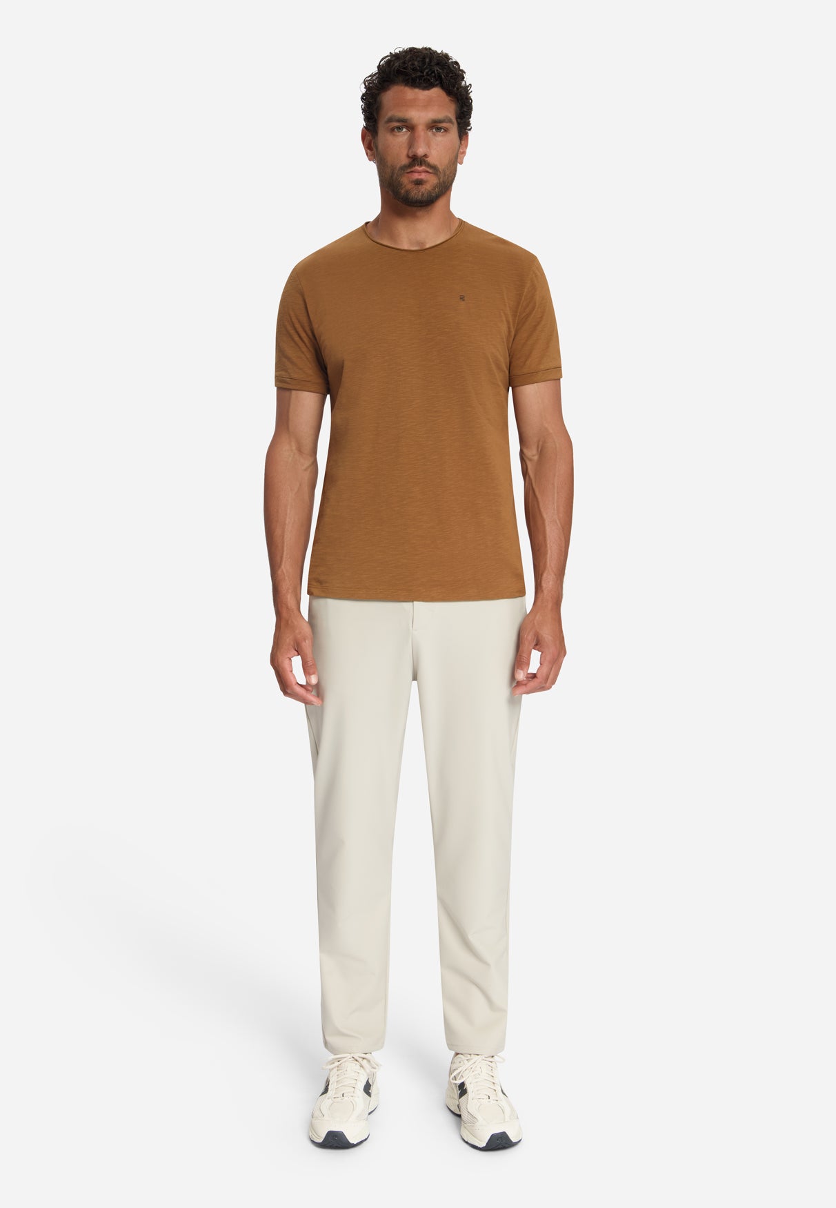 Cotton Slub T-Shirt | Caramel