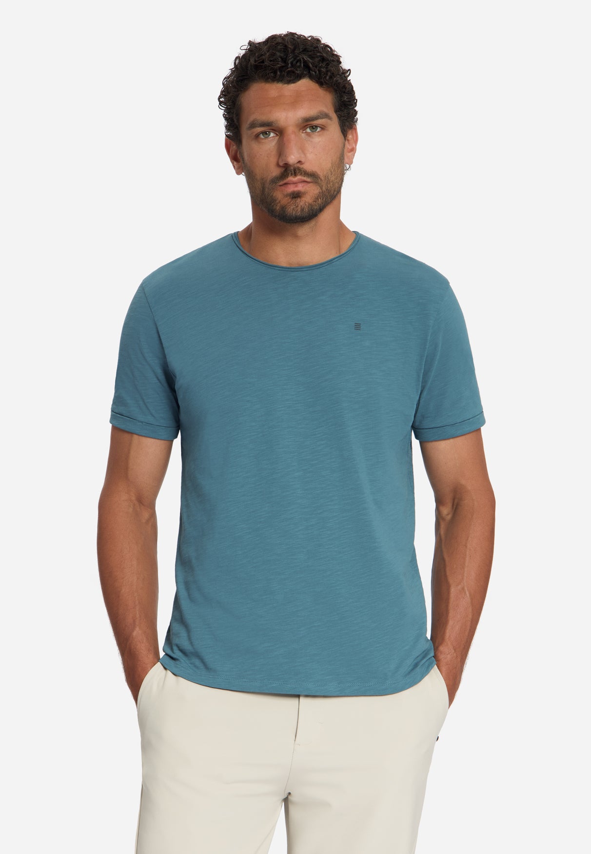 Cotton Slub T-Shirt | Shadow Blue