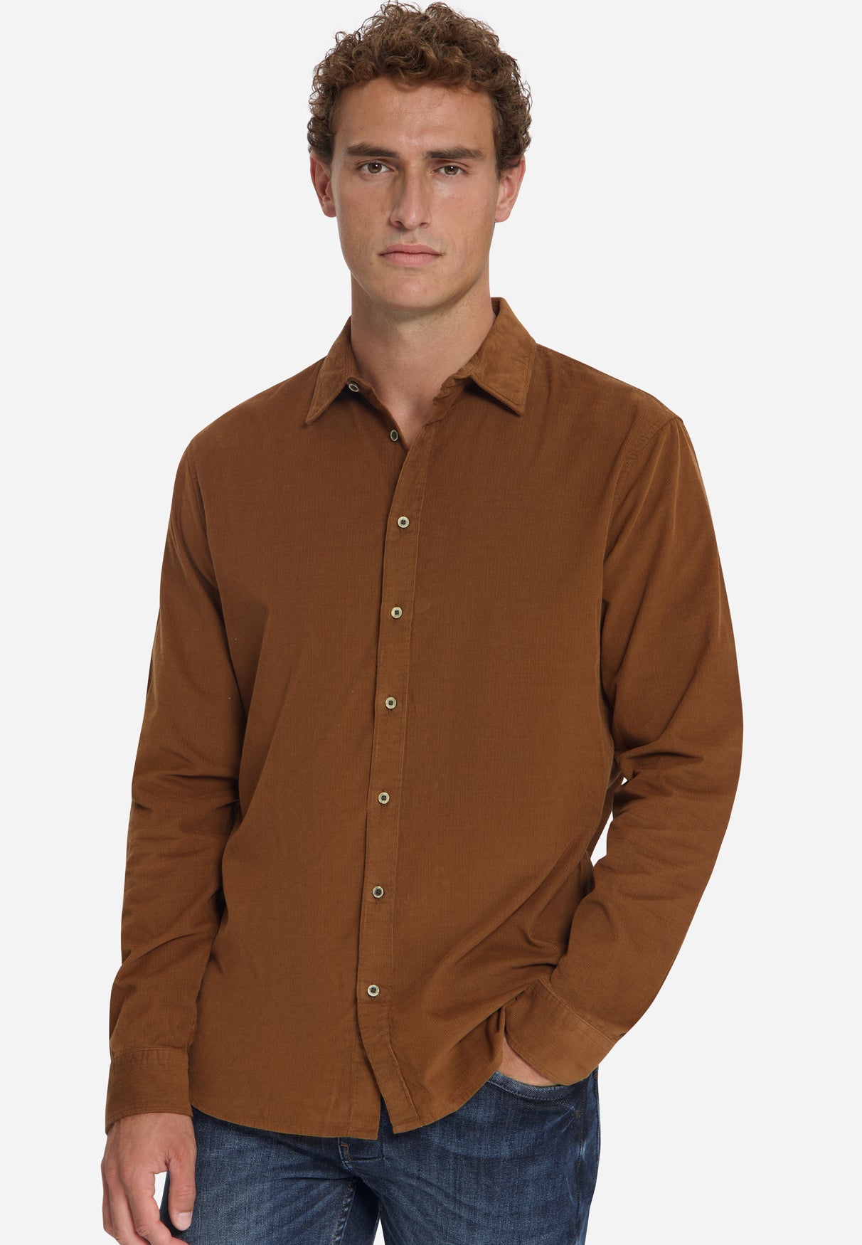 Corduroy Shirt | Caramel