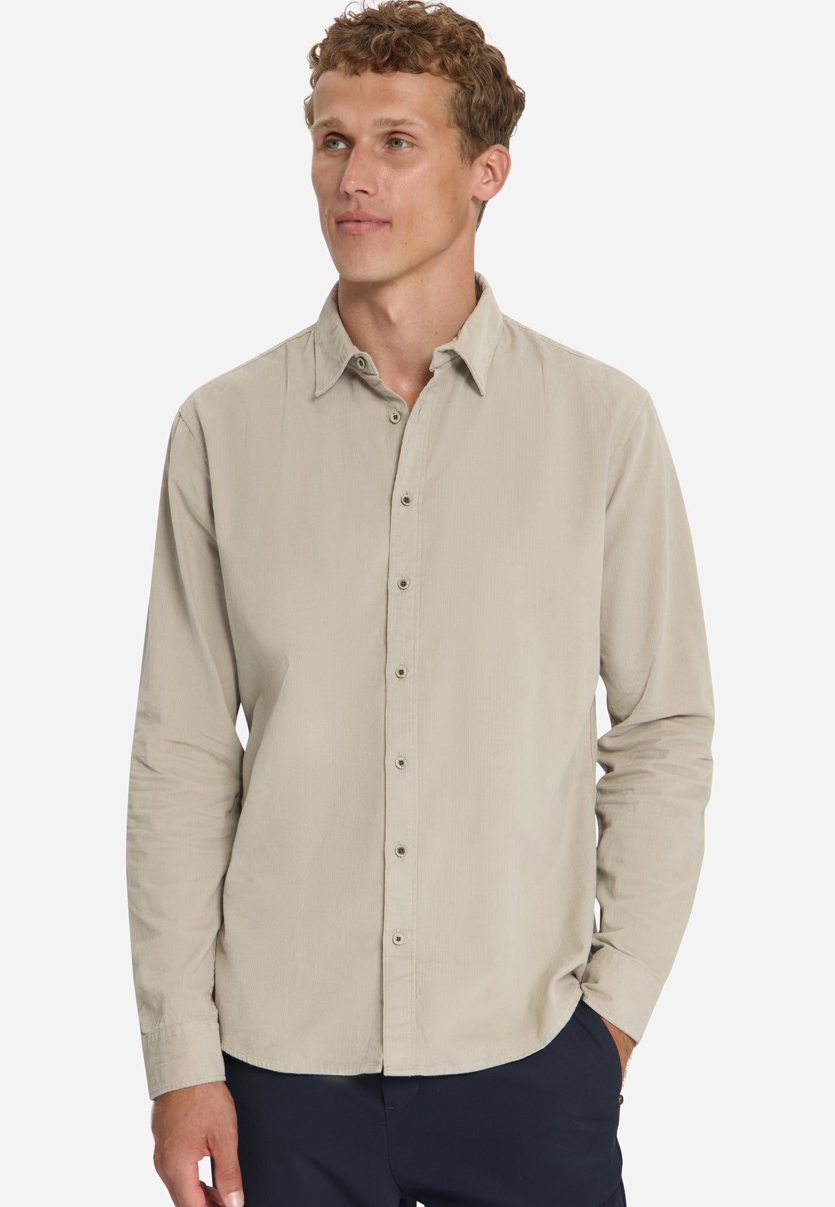 Corduroy Shirt | Cement