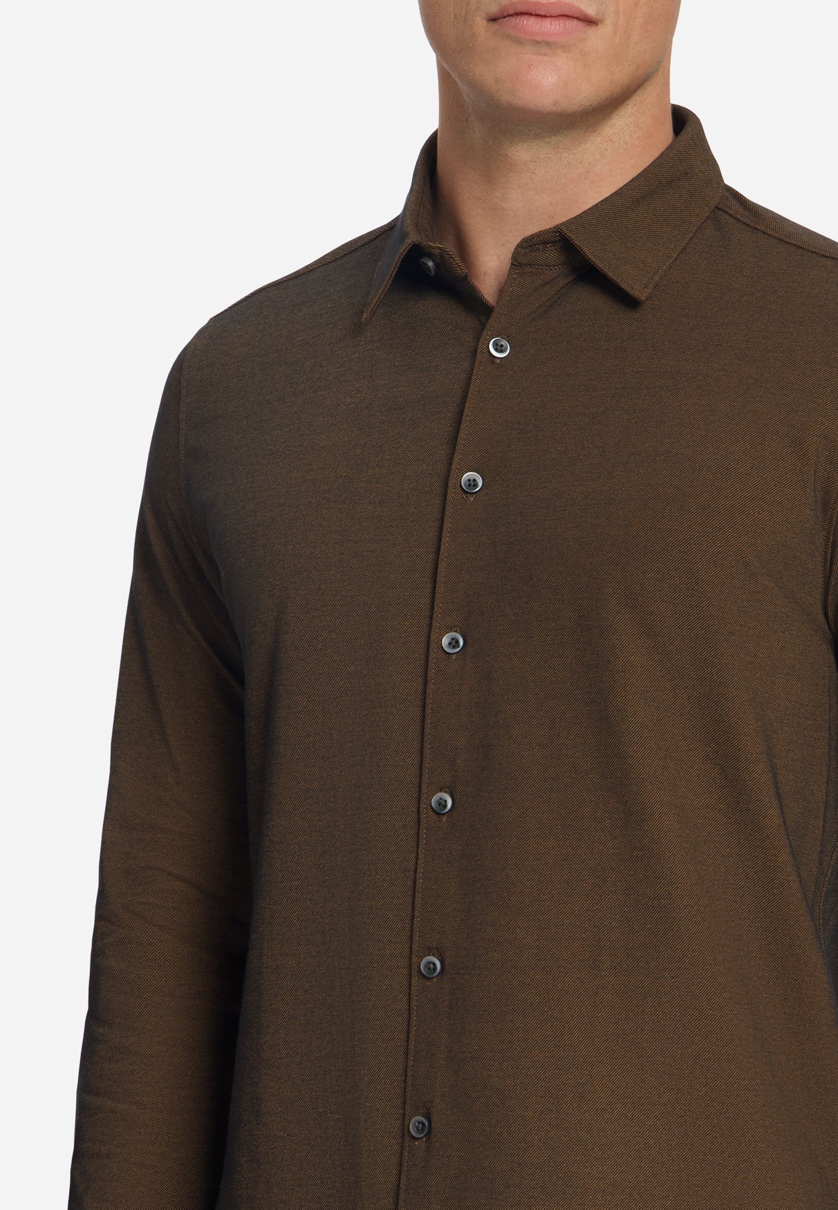 Twill Jersey Shirt | Caramel