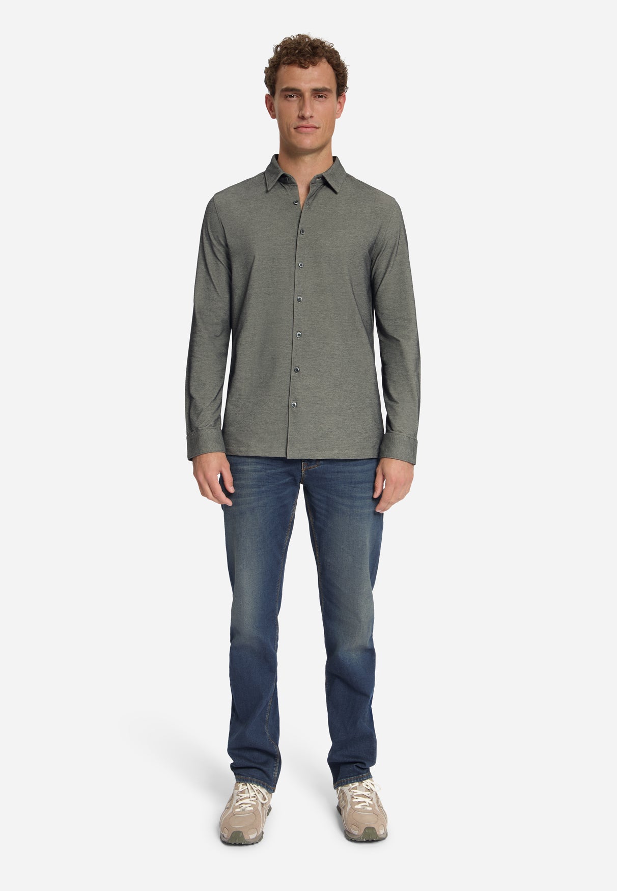 Twill Jersey Shirt | Cement