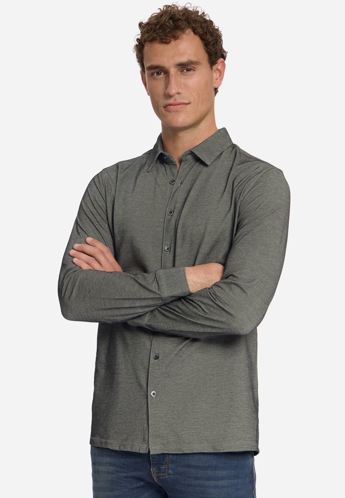 Twill Jersey Shirt | Cement