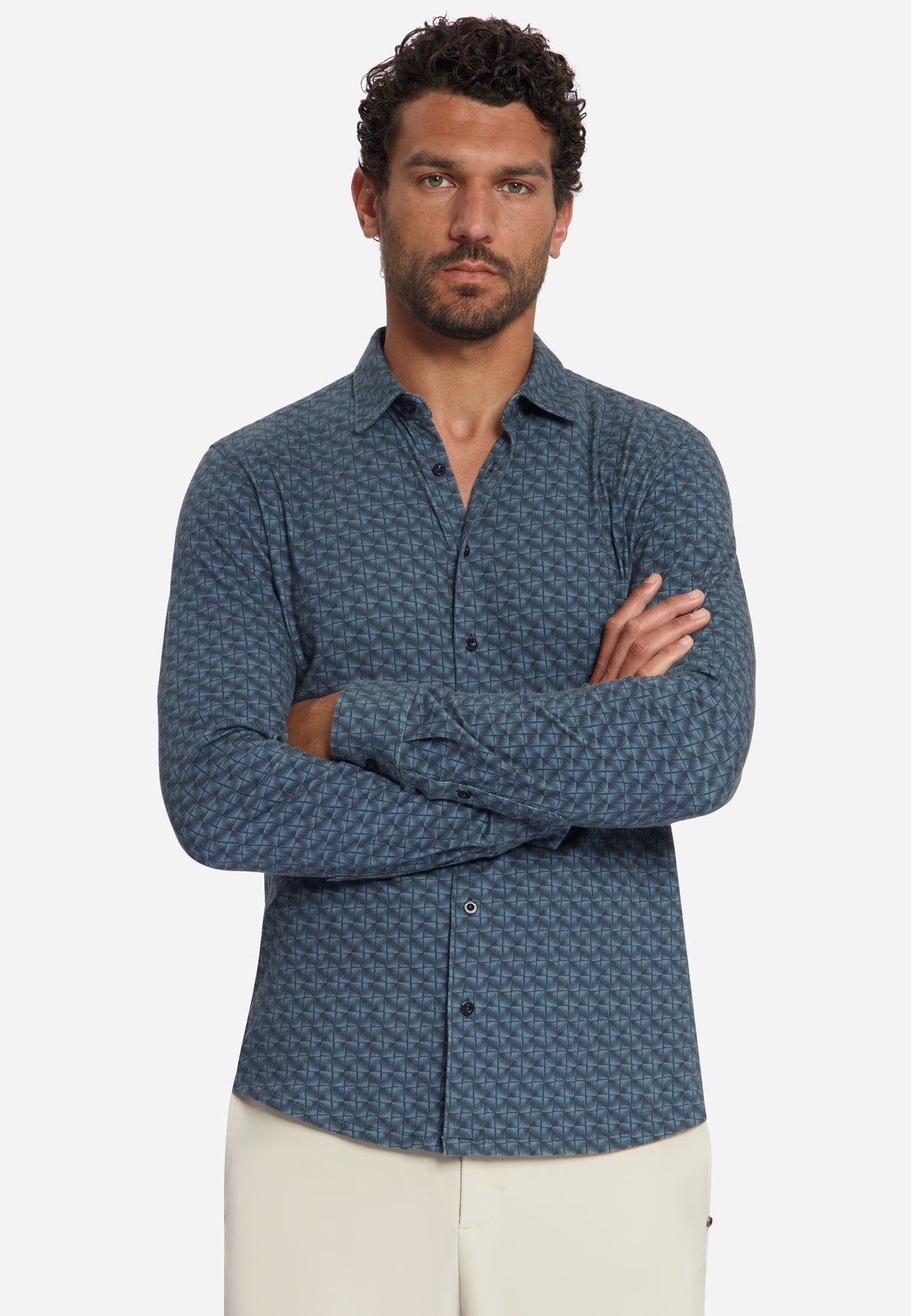 Printed Jersey Shirt | Dark Night