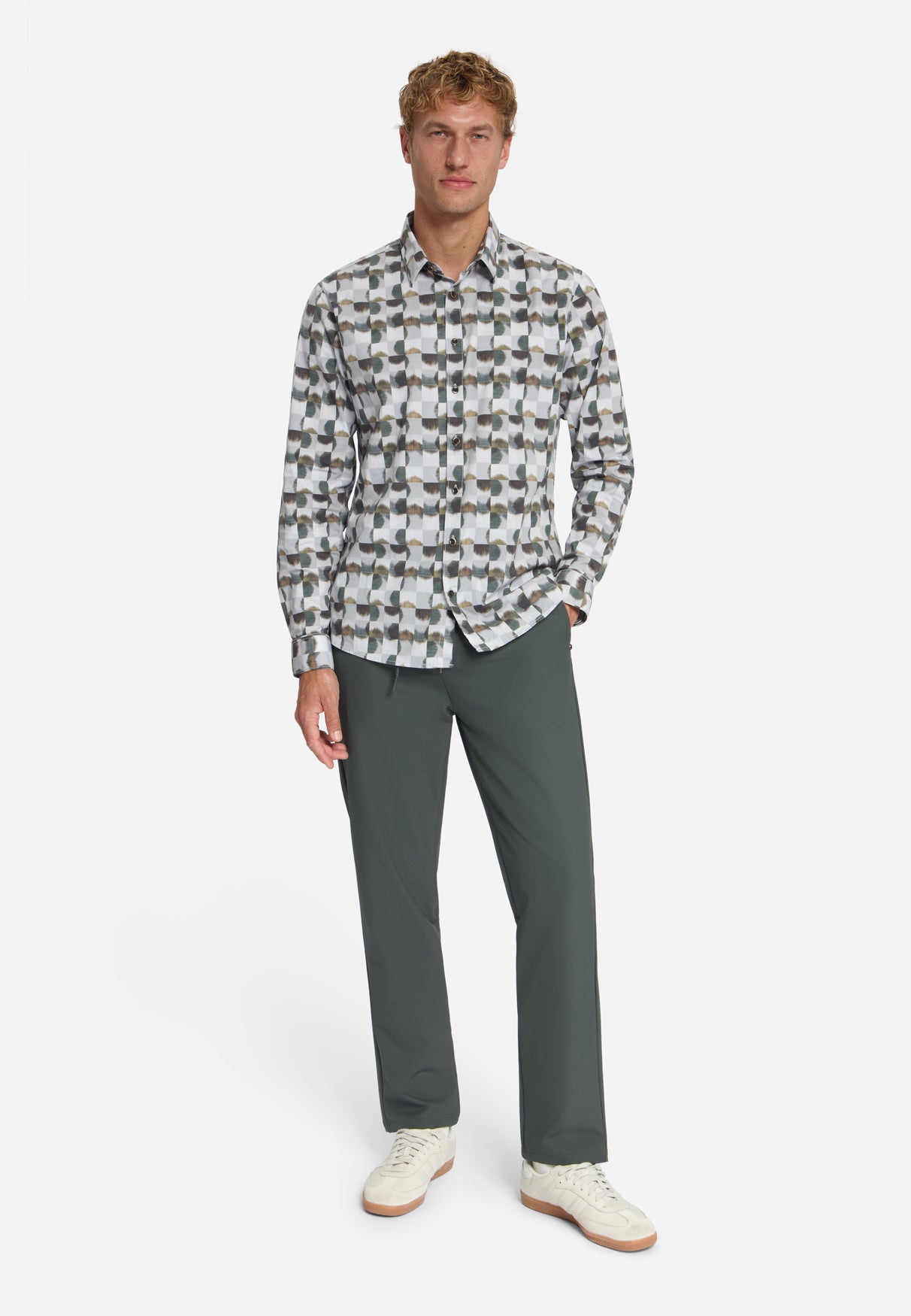 Shirt Stretch Allover Printed | Caramel