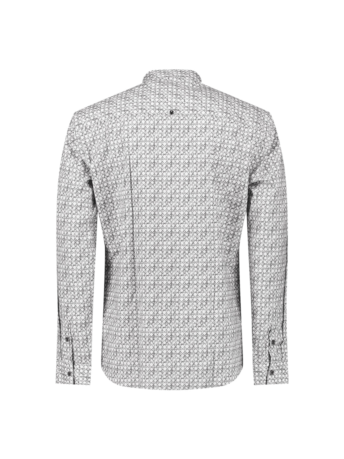 Printed stretch shirt | Dusty Blue