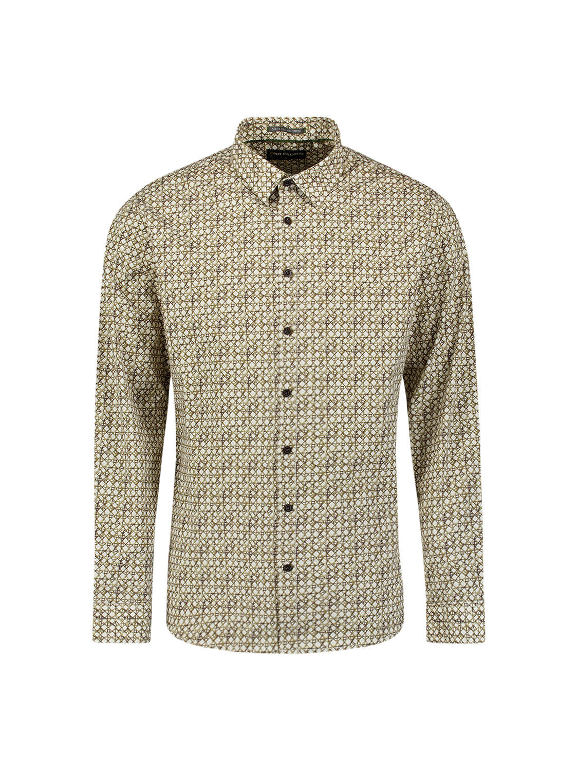 Printed stretch shirt | Moss