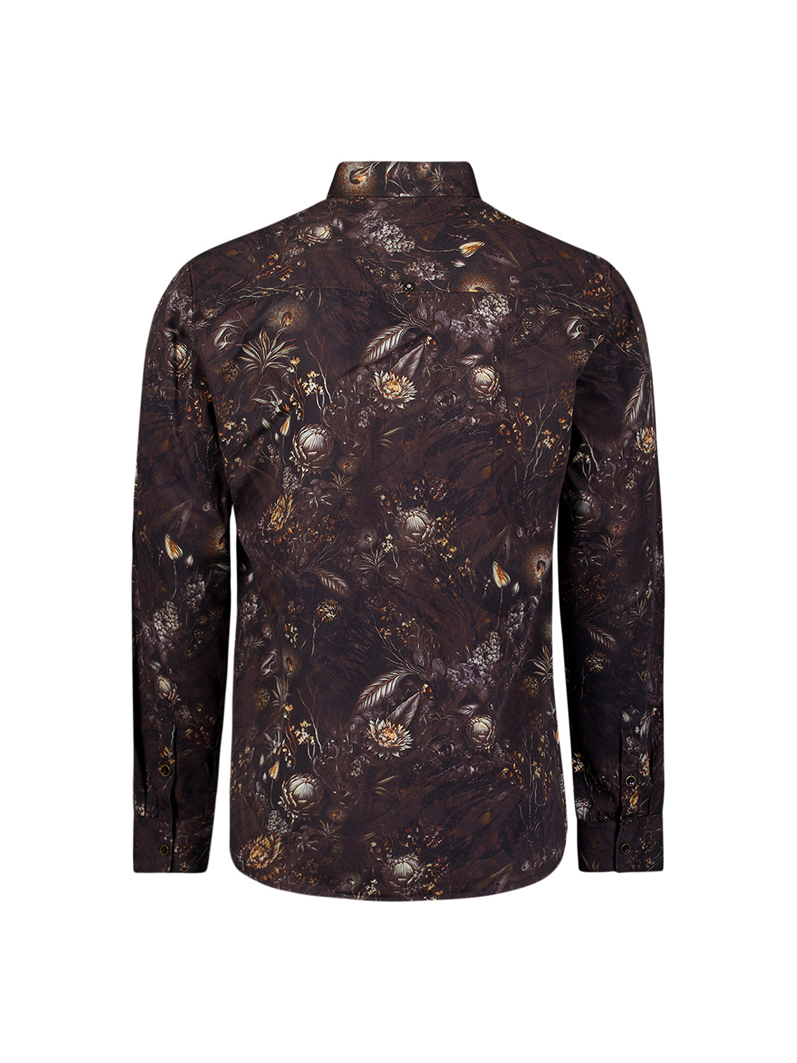 Shirt Allover Printed Satin Weave | Black