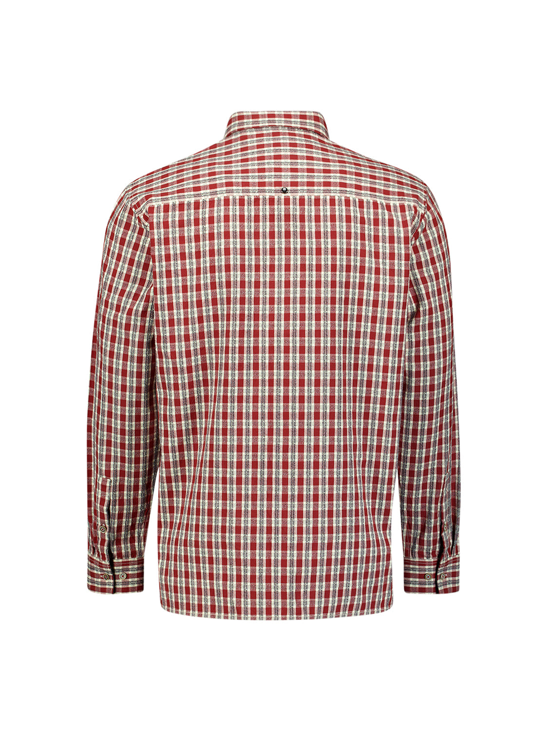 Shirt Yarn Dyed Small Check, Dobby Weave | Cayenne