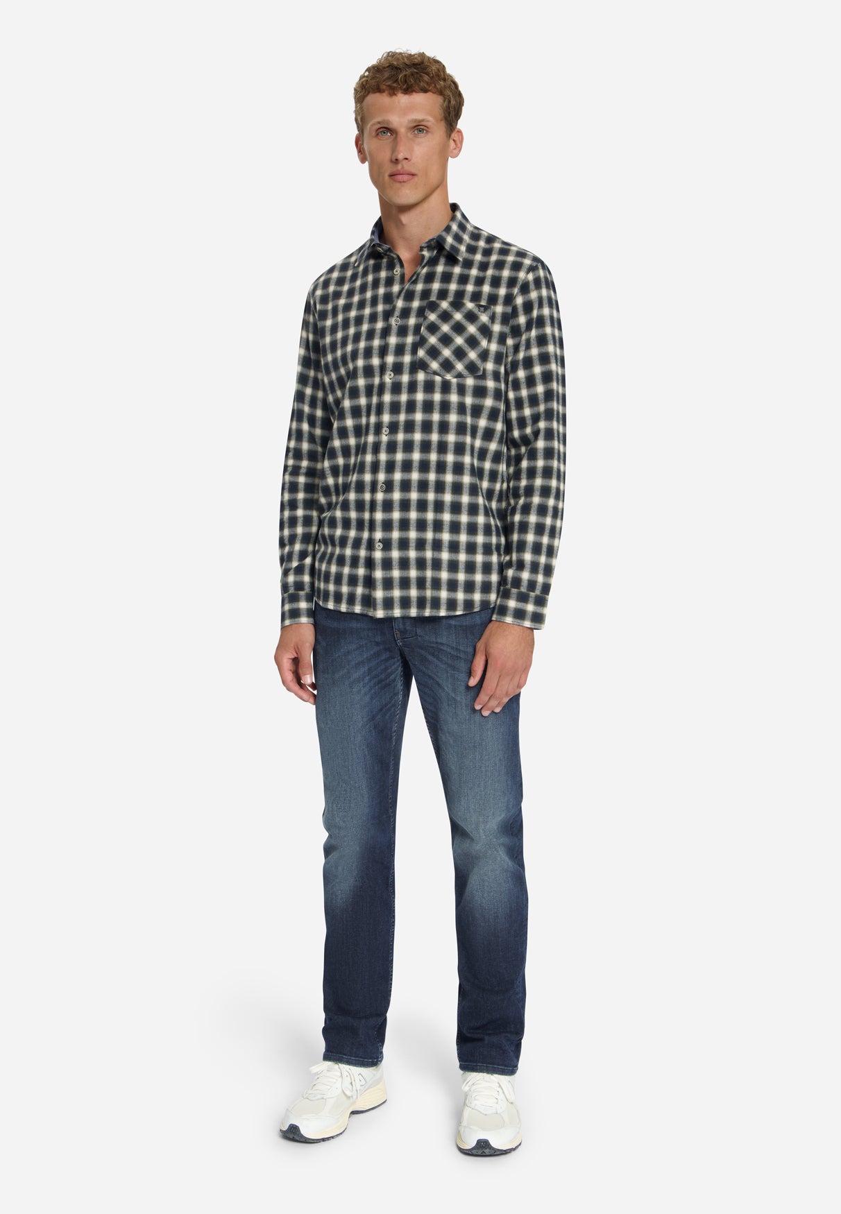Cotton Check Shirt | Moss