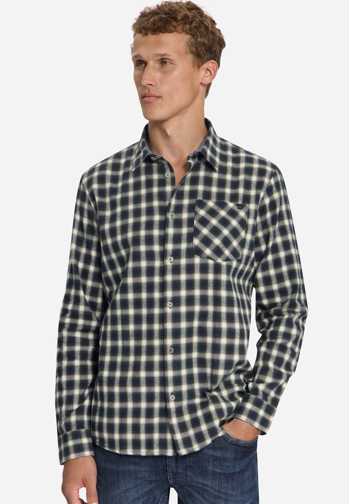 Cotton Check Shirt | Moss