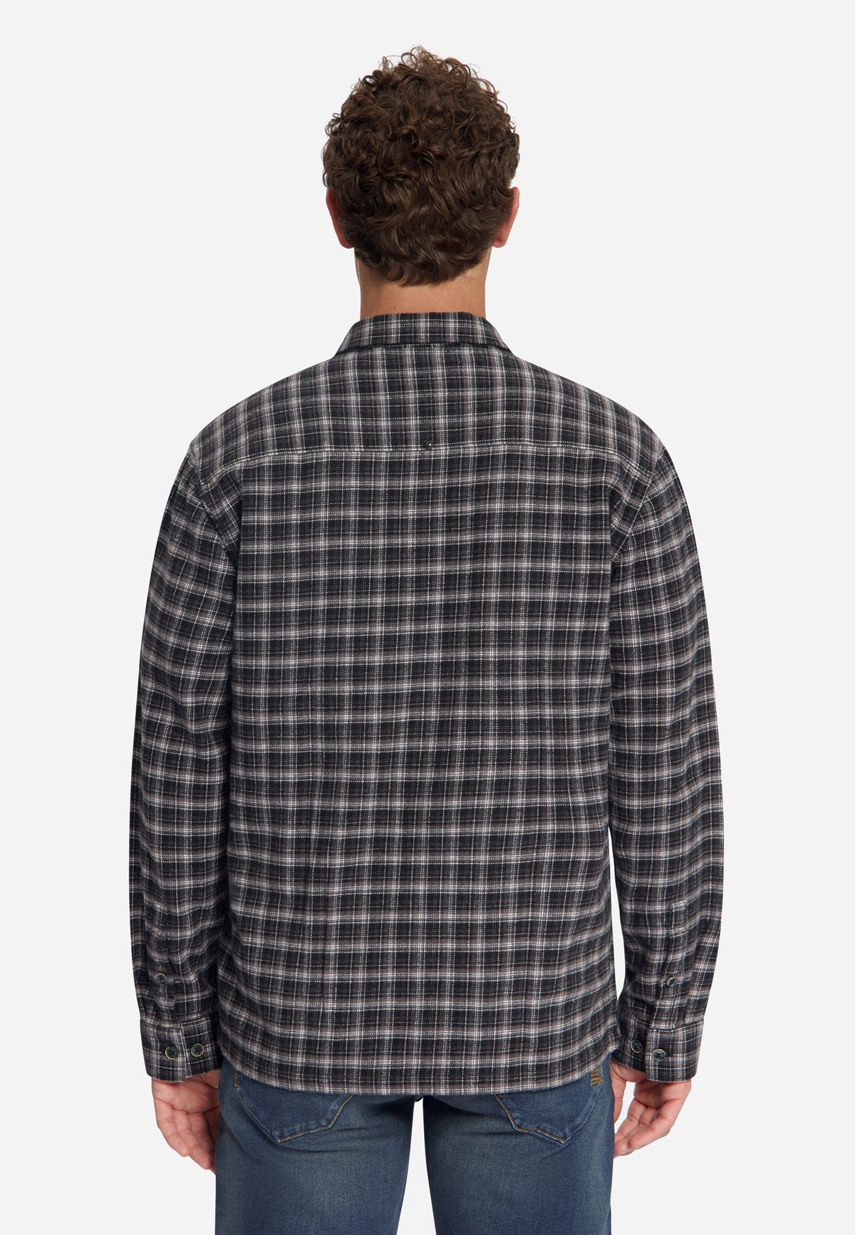 Cotton Check Shirt | Black